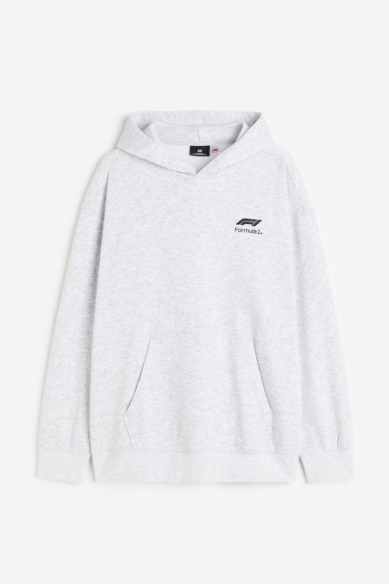 Formula Hm Herren Hoodie Loose Fit Hoodie Light Gray Melange