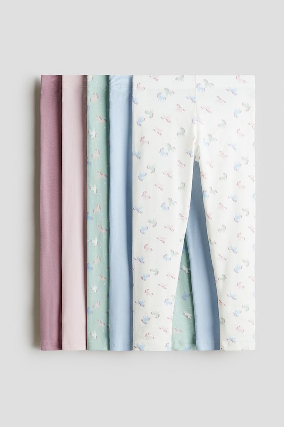Детские леггинсы H&M 5-Pack Cotton Leggings