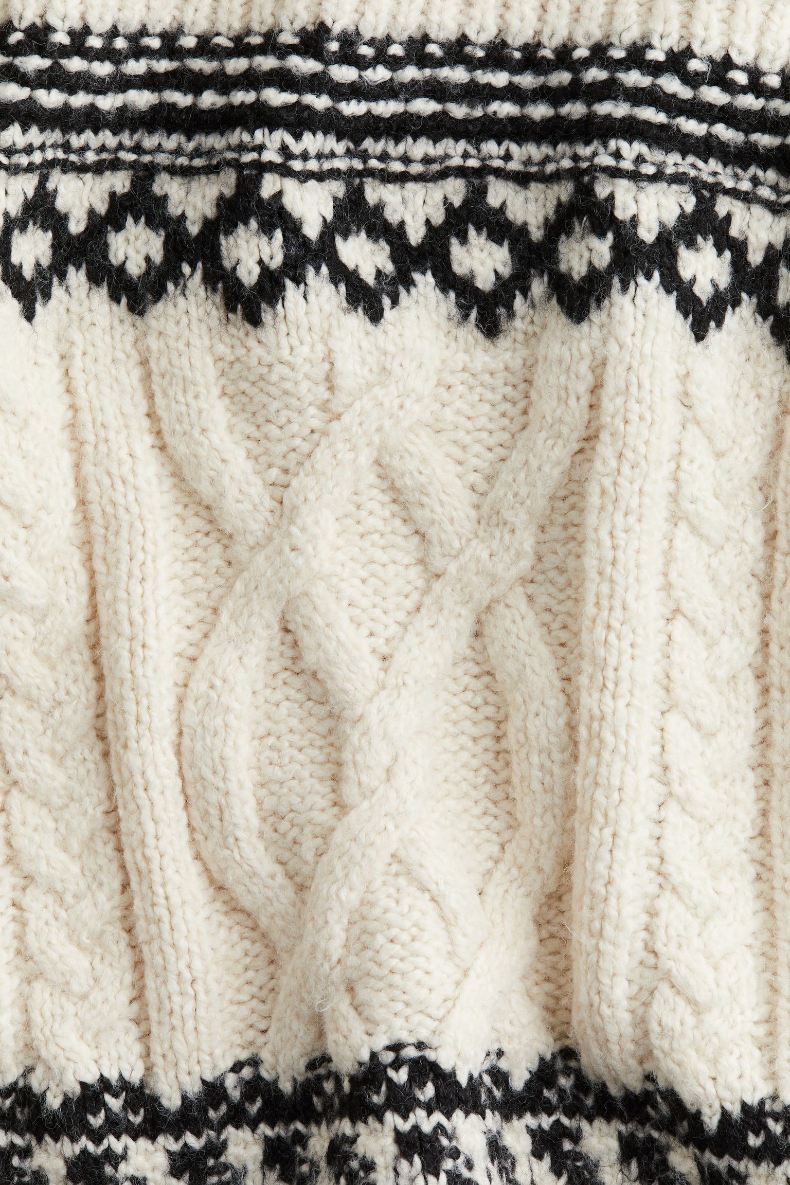 Jacquard-knit jumper - Cream - 4