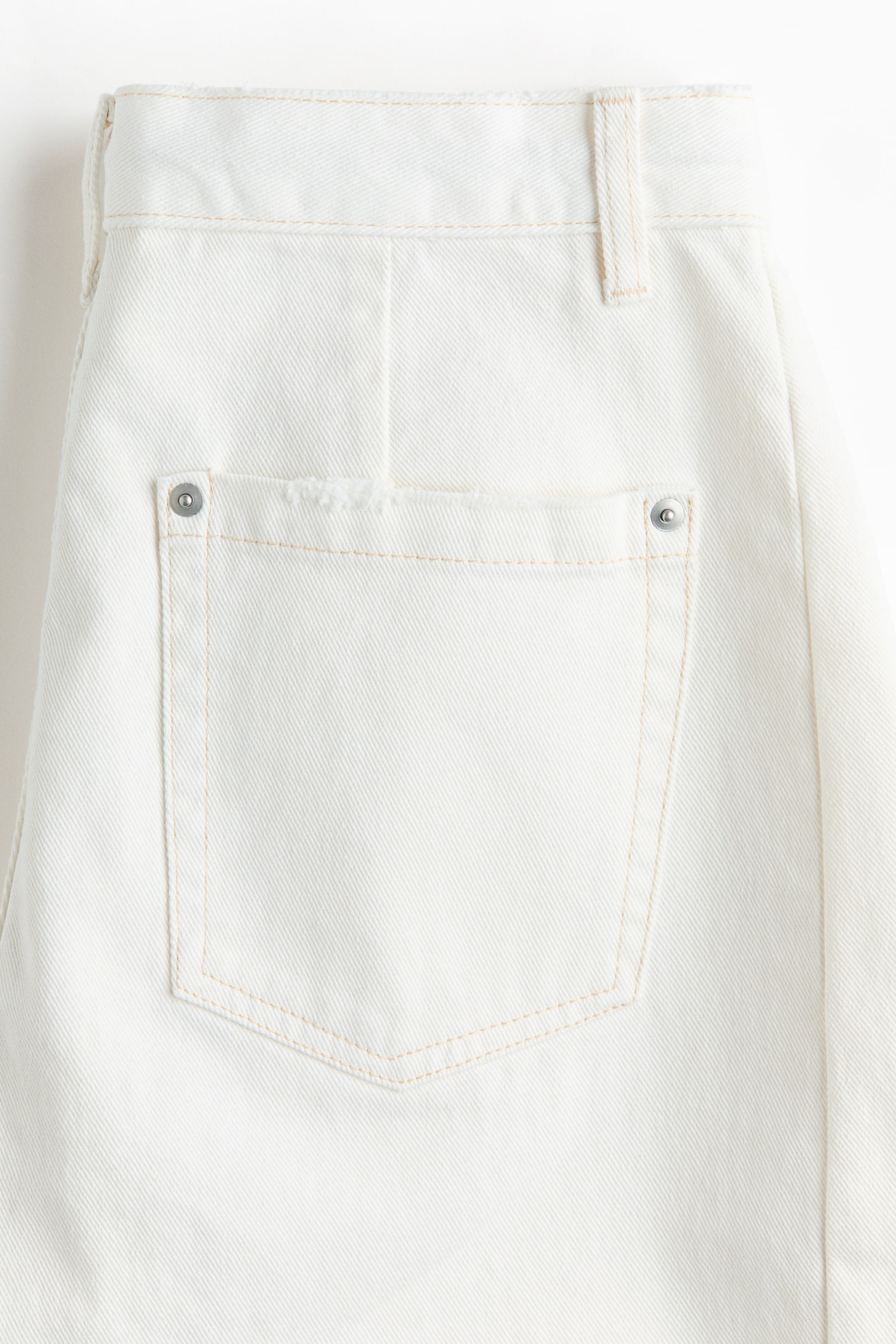 Barrel-leg jeans - Білий/Випраний чорний - 3