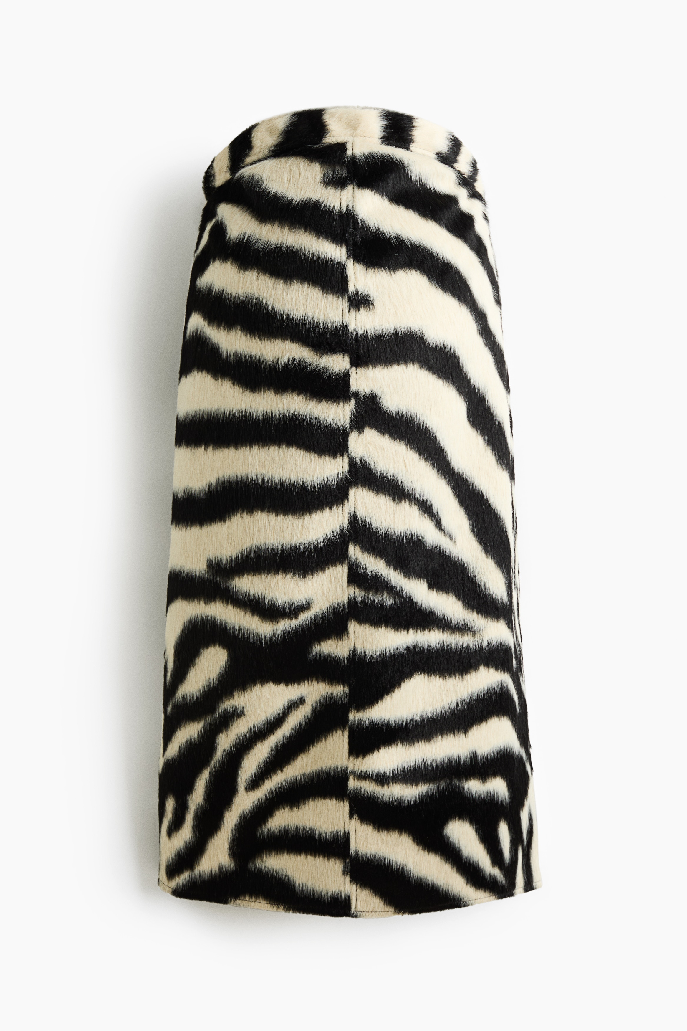 MAMA Pony Hair-Effect Skirt - Black/zebra print