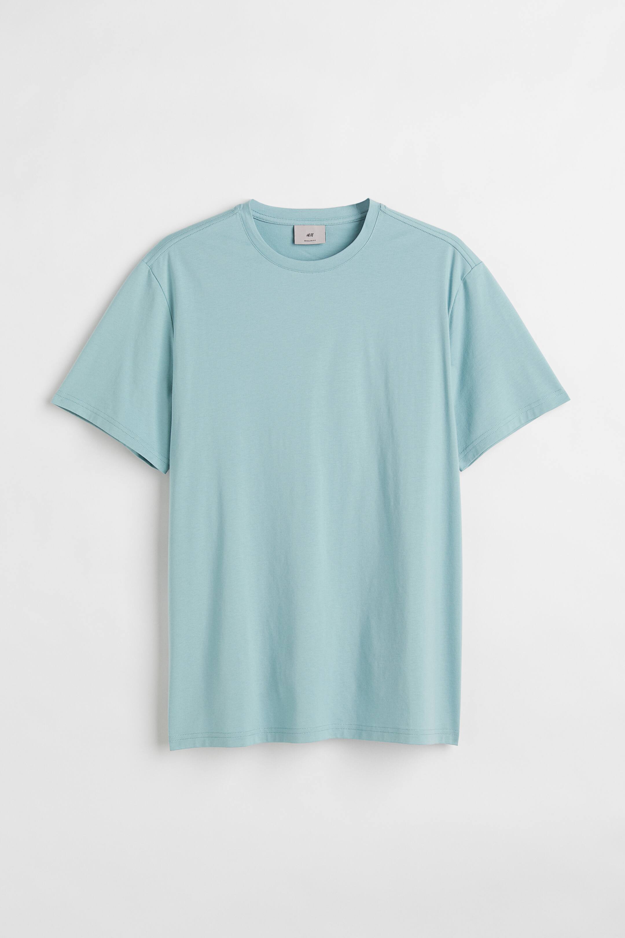 View larger image: Regular Fit Pima cotton T-shirt - Turquoise - Men | H&M 1