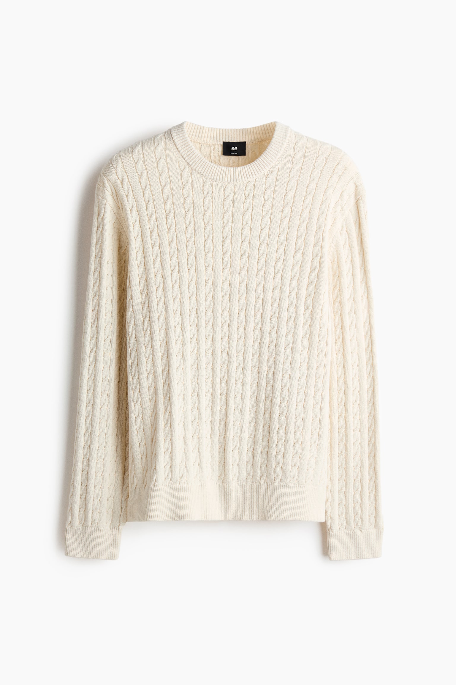 Chandail classique en tricot torsadé - Crème/Rouge/Vert/Gris - 1