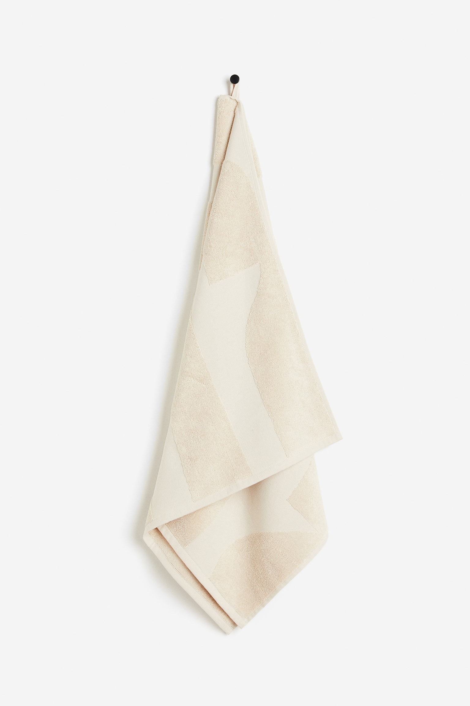 Patterned bath towel - Light beige/Patterned - 1