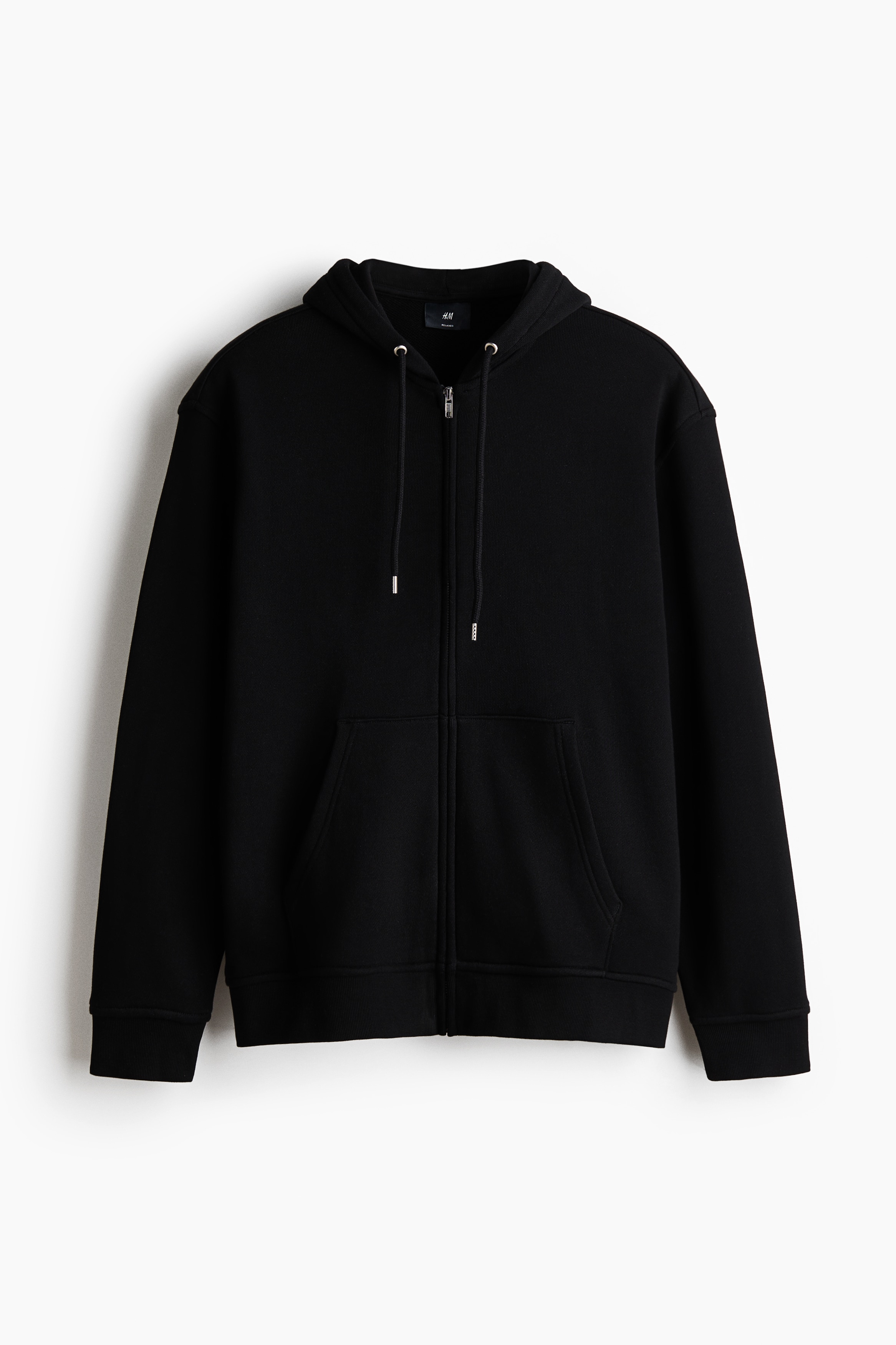 Relaxed Fit Zip-through hoodie - Black/Light grey marl/Dark grey