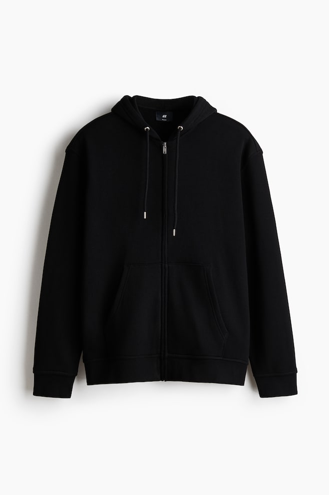 Relaxed Fit Zip-through hoodie - Black/Anthracite grey/Light grey marl/Navy blue/Ivory/Khaki green - 1