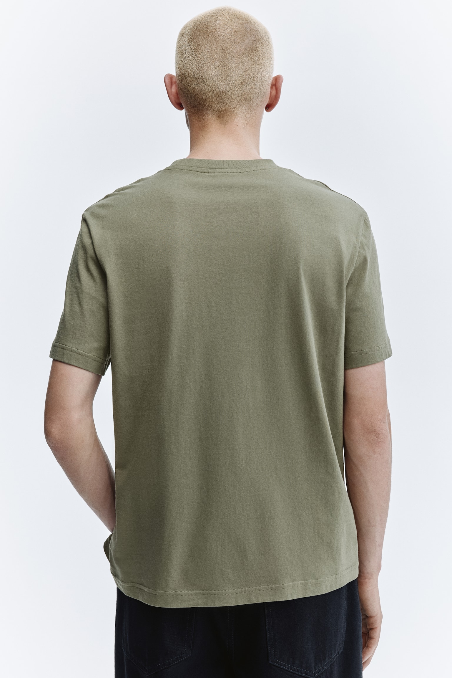 T-shirt Regular Fit - Kakigroen/Wit/Zwart/Grijs gemêleerd/Pruimenpaars/Donkergrijs/Marineblauw/Lichtblauw/Beige/Bosgroen/Groen/Bruin/Donkerteal/Roze/Donkeroranje/Roze/Bruin/Donkergrijs - 5