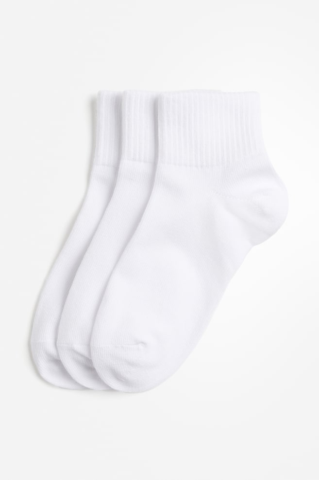 3-pack DryMove™ sports socks - White/Black - 3