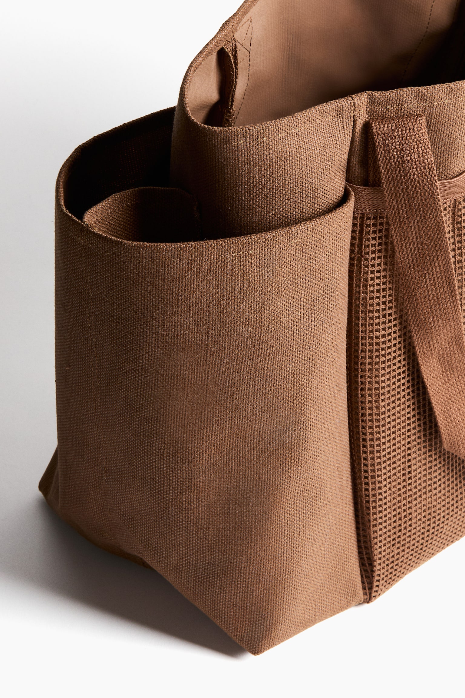 Large jute-blend shopper - Beige/Light beige - 2