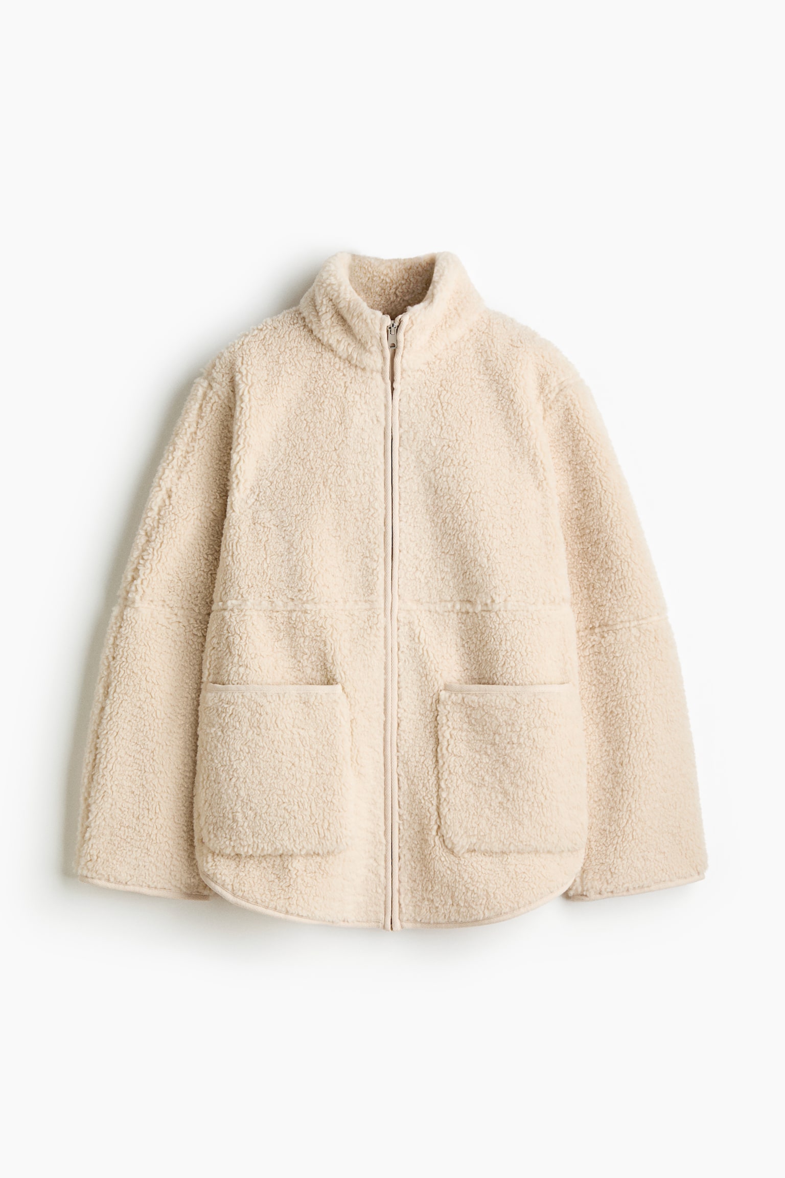 Teddy jacket - Light beige/Dark brown - 2