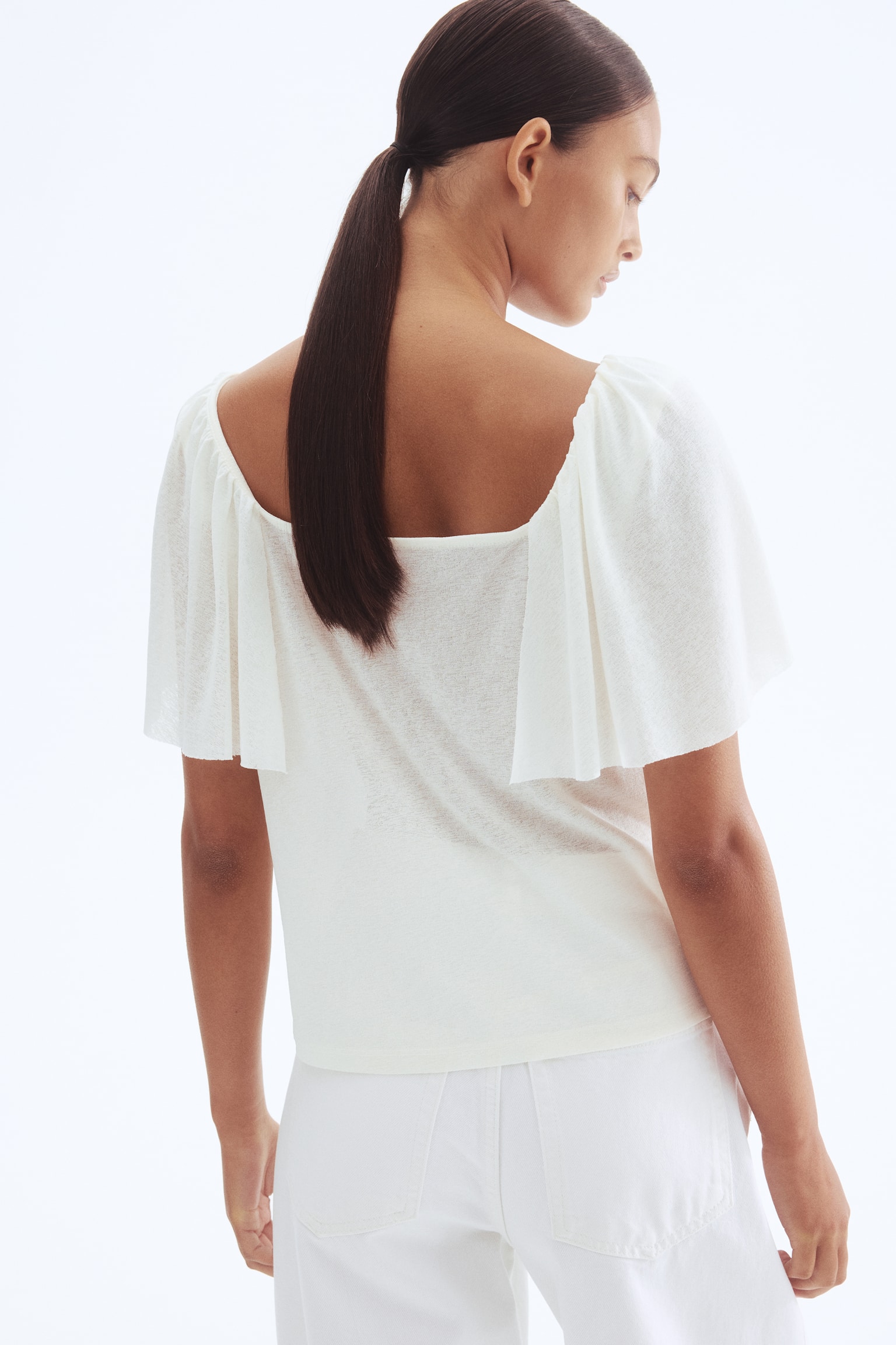 Farbalalı Üst - Beyaz/Siyah - 5