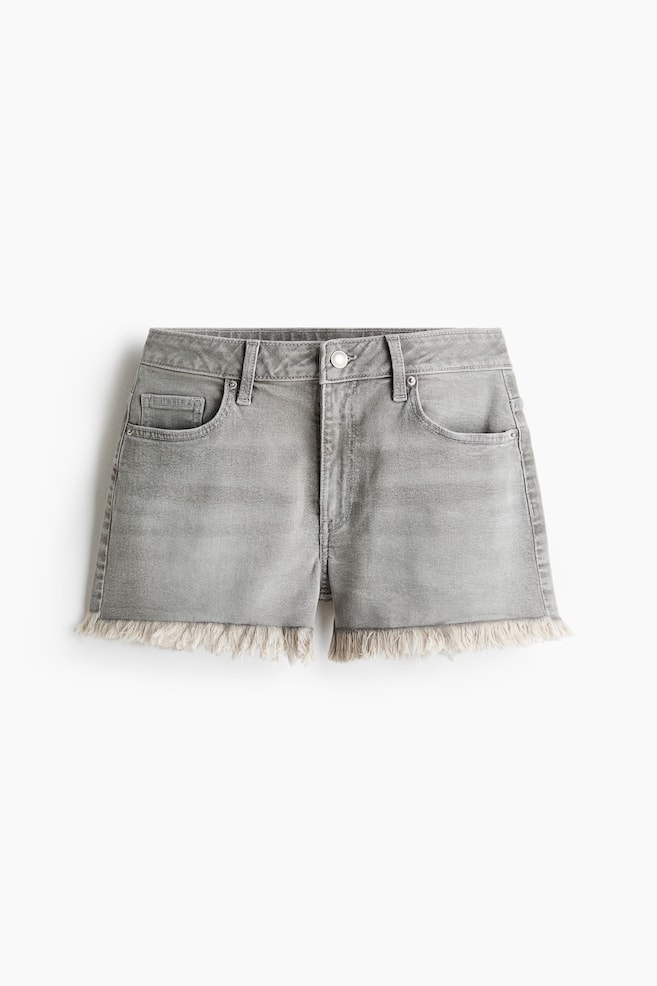 Frayed Denim Shorts - Denim gray/Denim blue/White/Light denim blue - 1