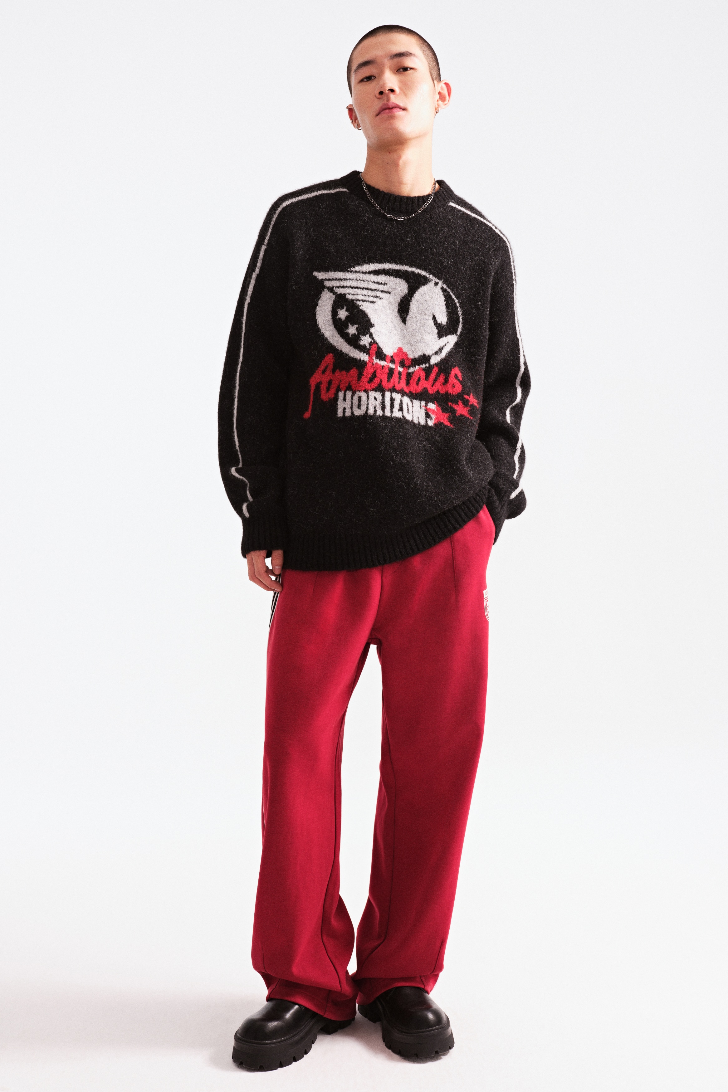 Loose Fit Joggers - Red/Lucky