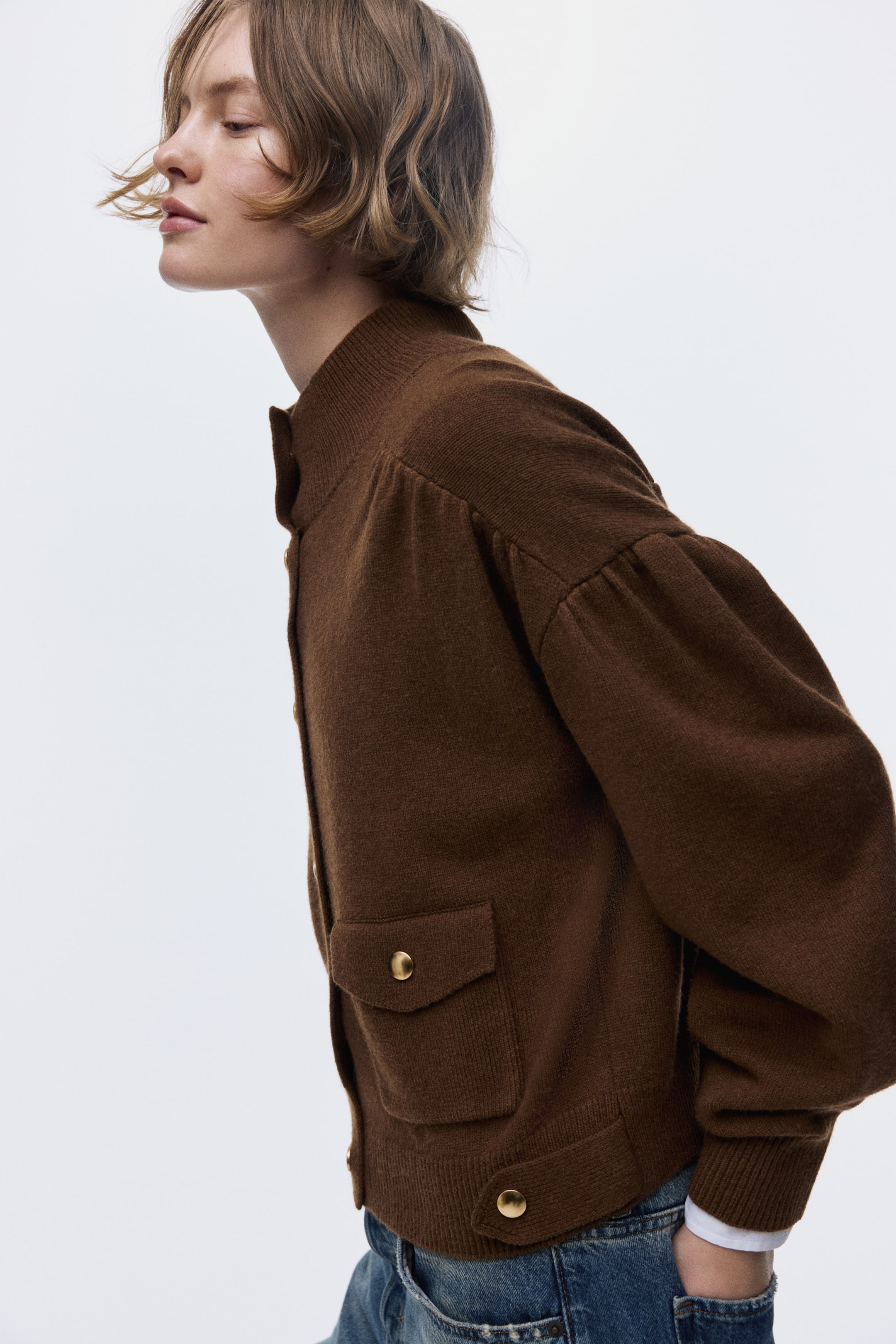 Ampliar la imagen: Cárdigan oversized - Café - Ladies | H&M MX 5