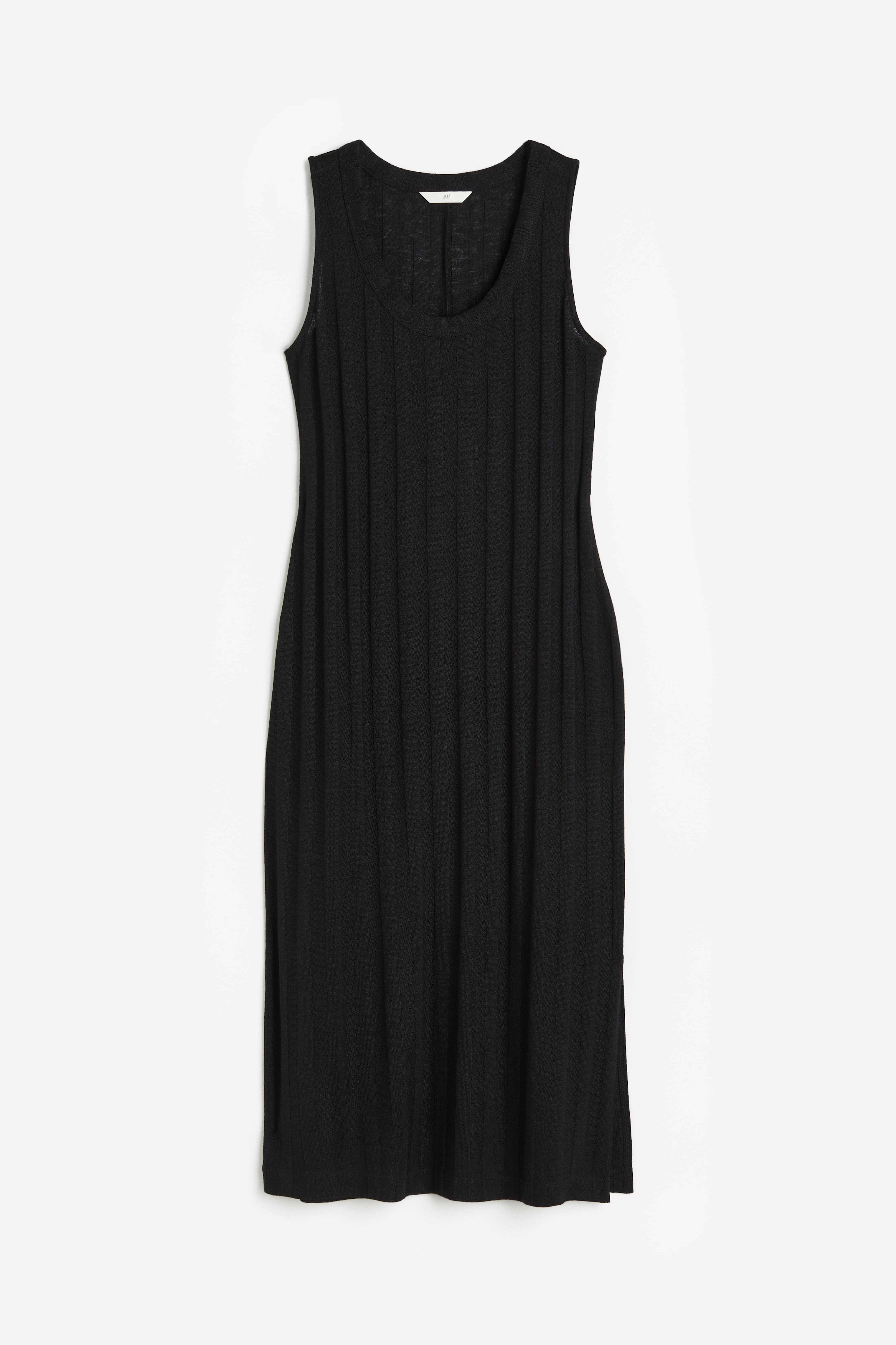 Rib knit Dress Black Ladies H M CA