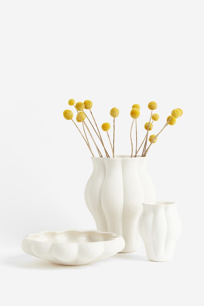 Large stoneware vase - White - 3