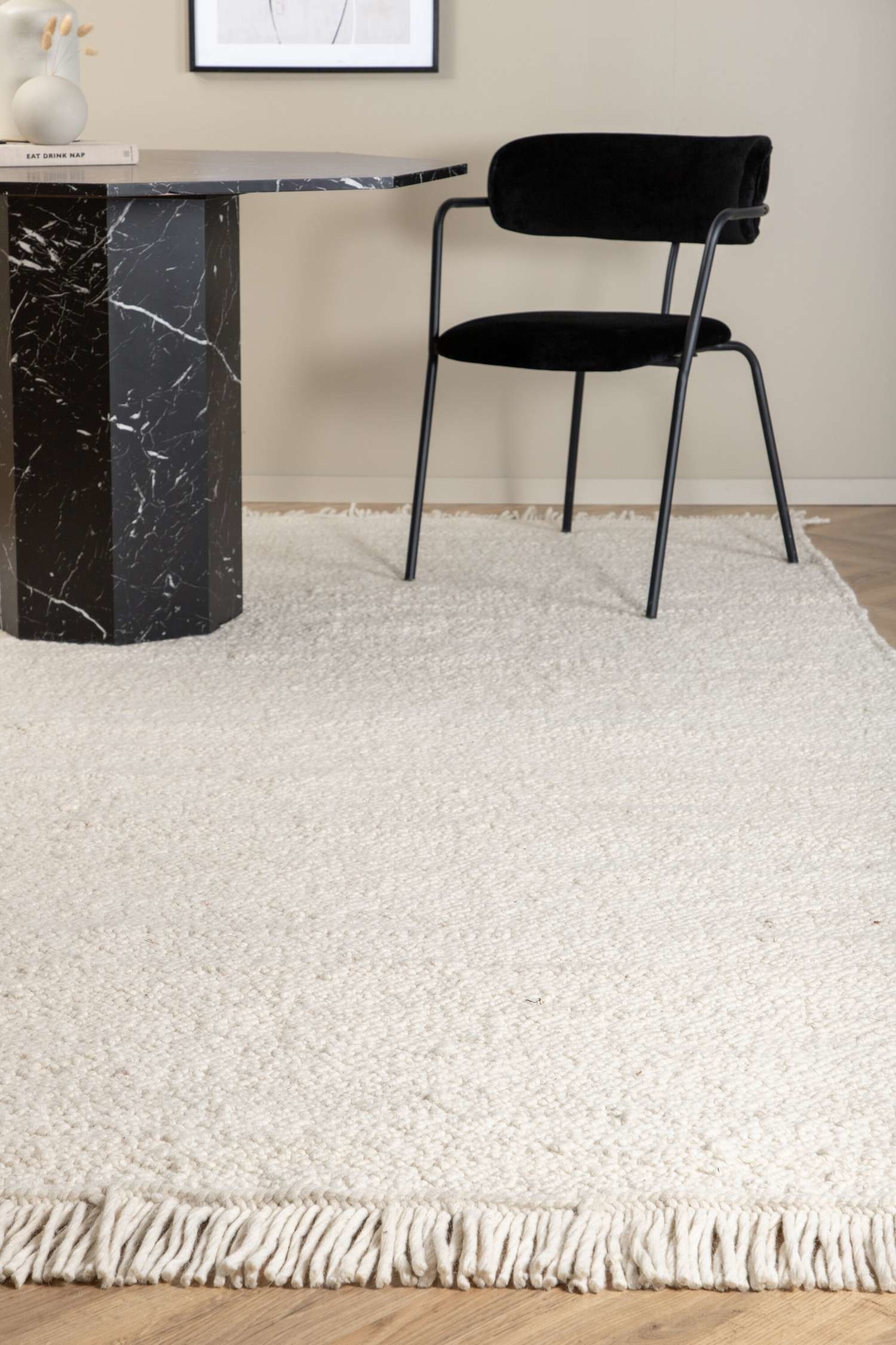 Betina Carpet - Wełna, Biały/Wełna, Brązowy