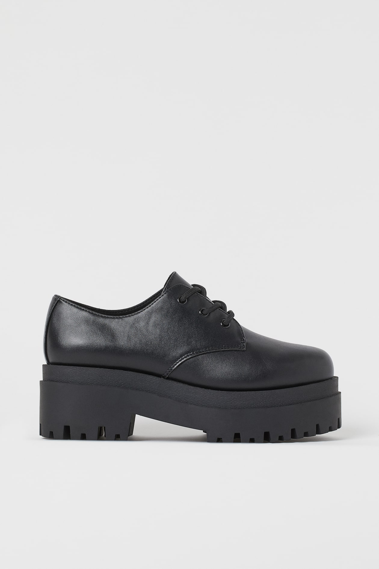 Platform Derby shoes - Low heel - Black - Ladies | H&M GB