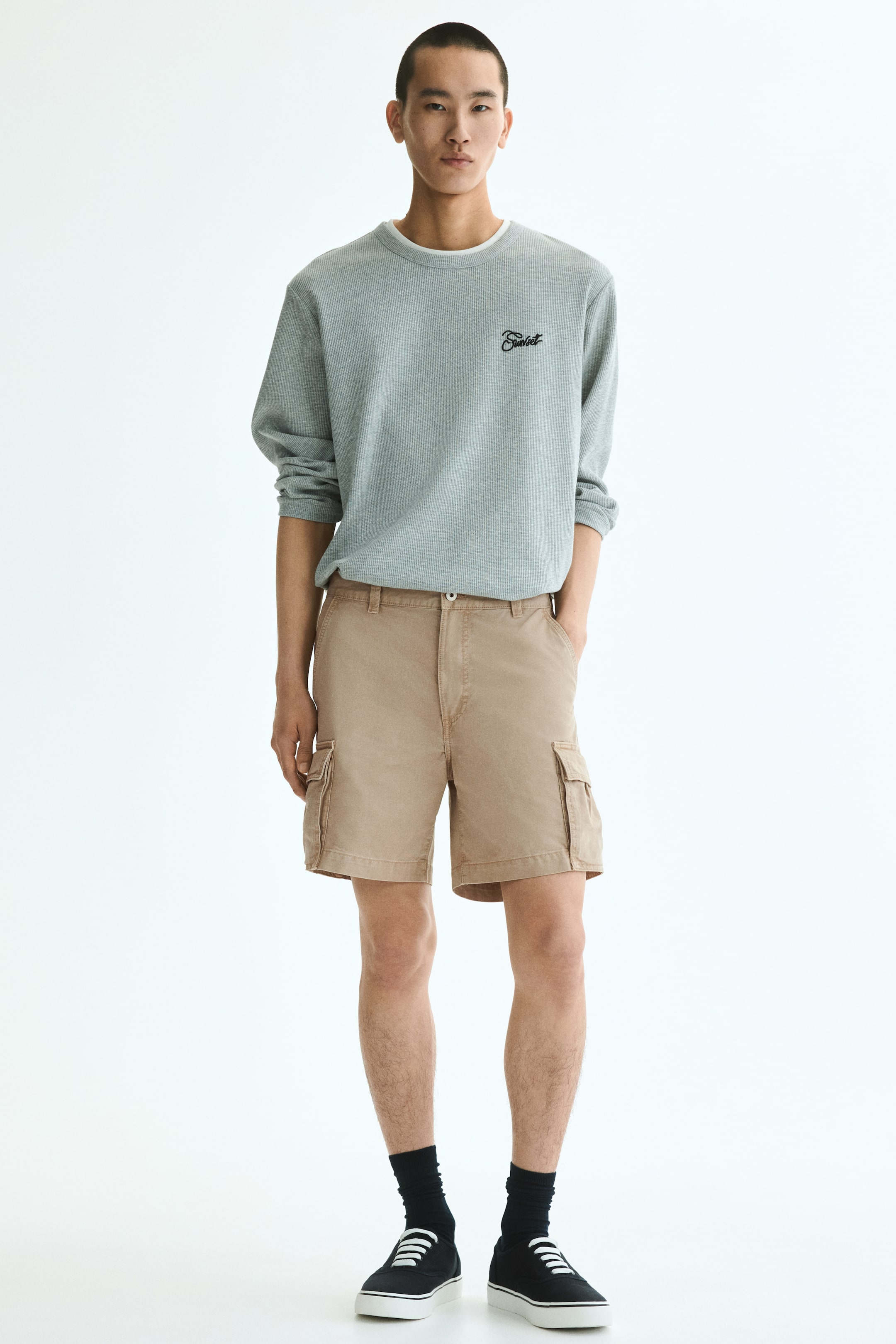 Мужские шорты H&M Relaxed-Fit Cargo Shorts — фото 4