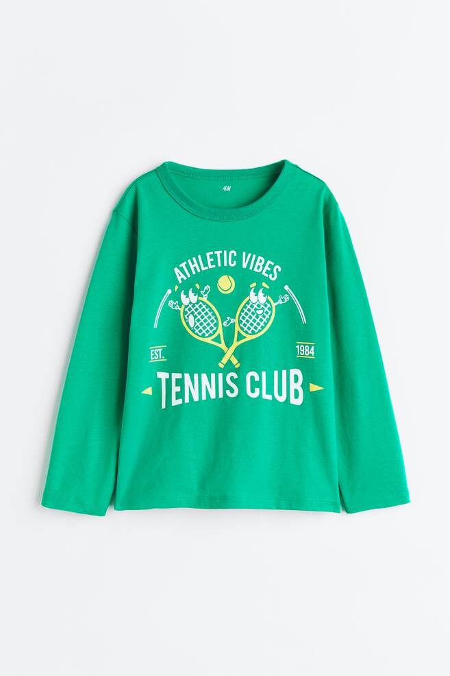 Long-sleeved T-shirt - Green/Tennis Club/Light green/Mountains/Dark beige/Dinosaurs/Blue/Digger/dc/dc - 1