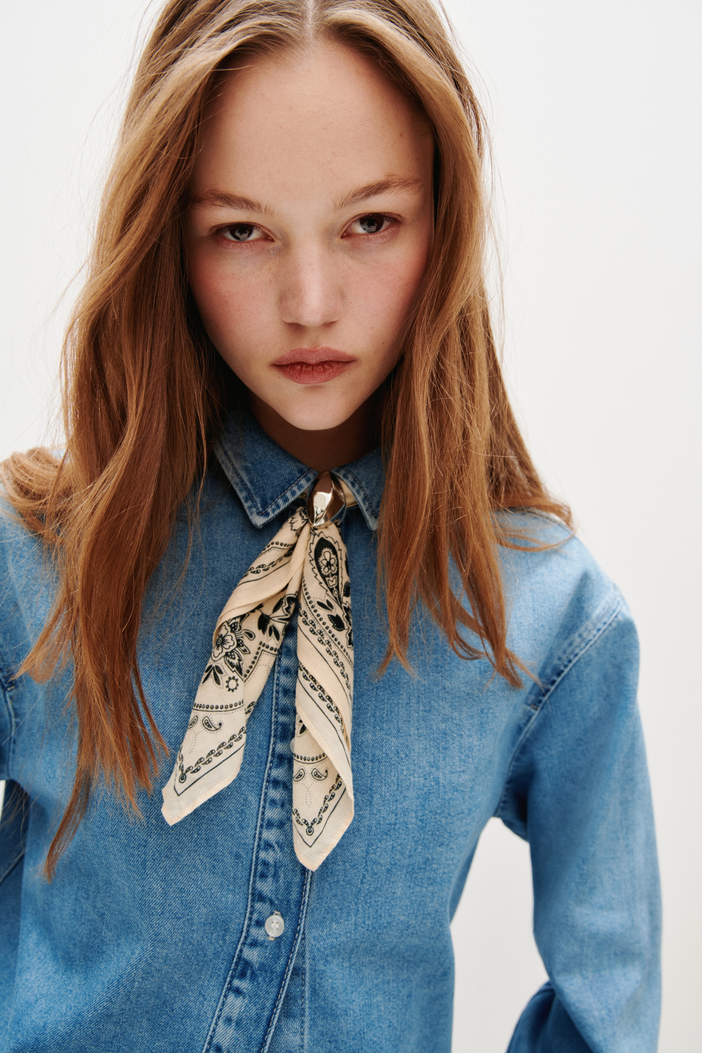 Predimenzionisana teksas košulja - Teksas plava