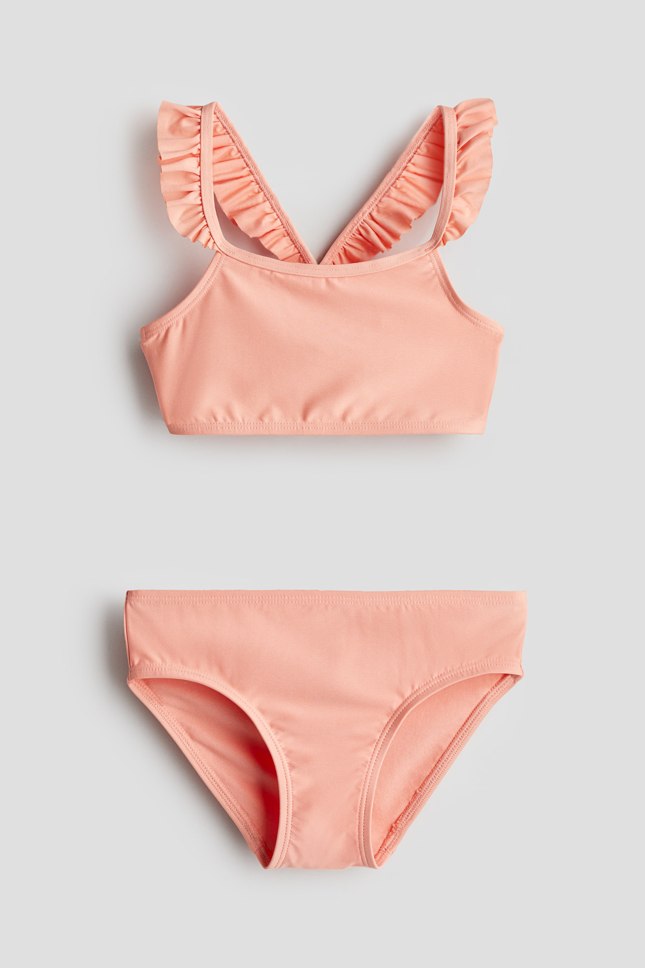 View larger image: 2-piece Swimsuit with Ruffle Trim - Pink - Kids | H&M US 1