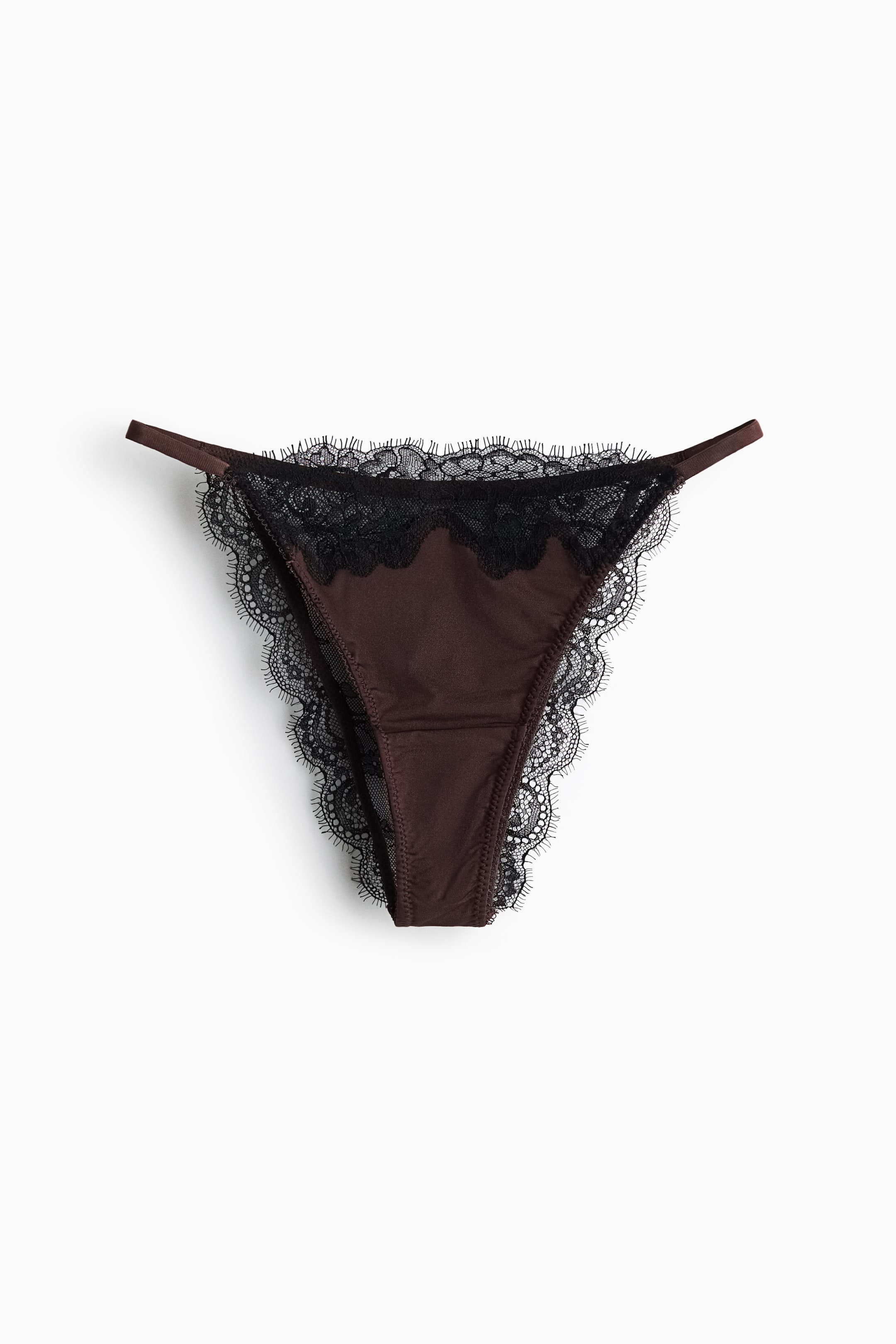 Microfiber and Lace Brazilian Briefs