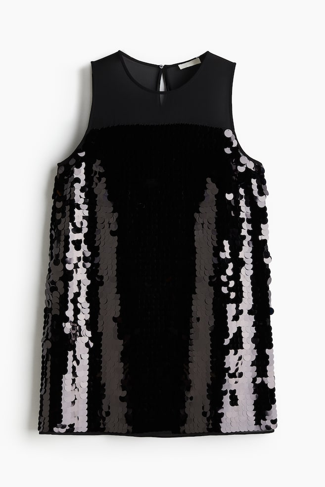 Minivestido de lentejuelas - Negro - 1