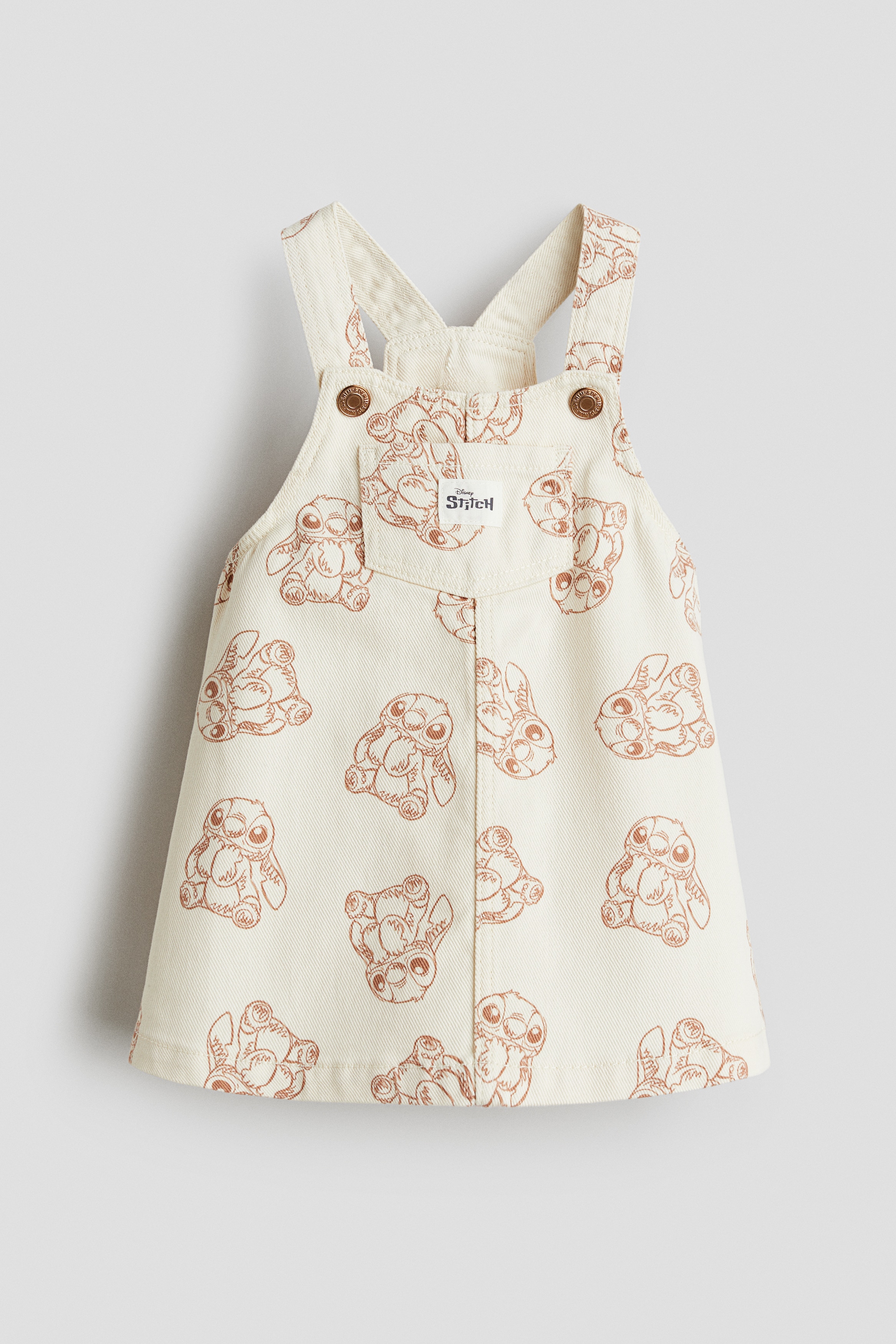 Overallkjole med tryk - Creme/Lilo & Stitch/Denimblå/Miffy