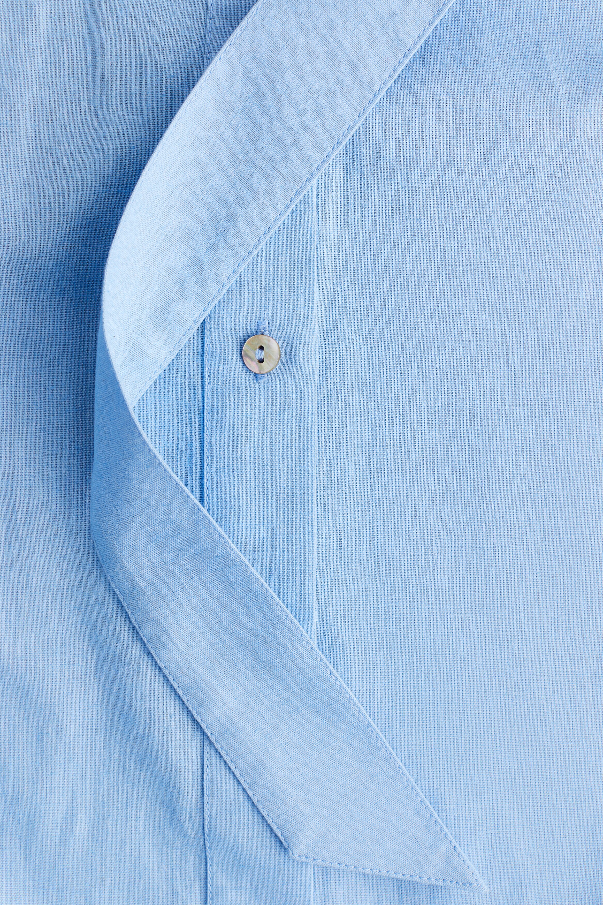 Linen-blend shirt dress