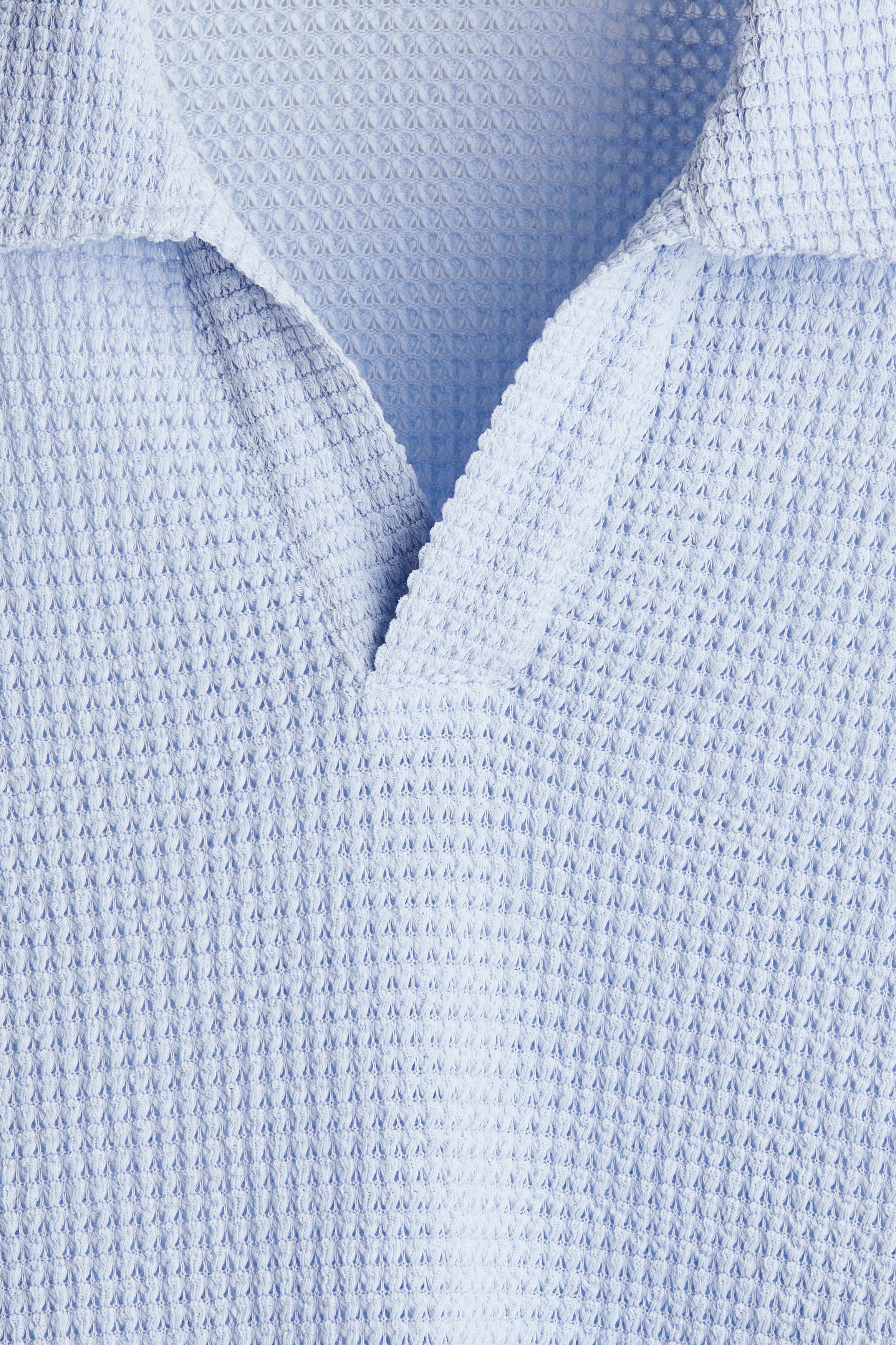 Loose Fit Waffled polo shirt