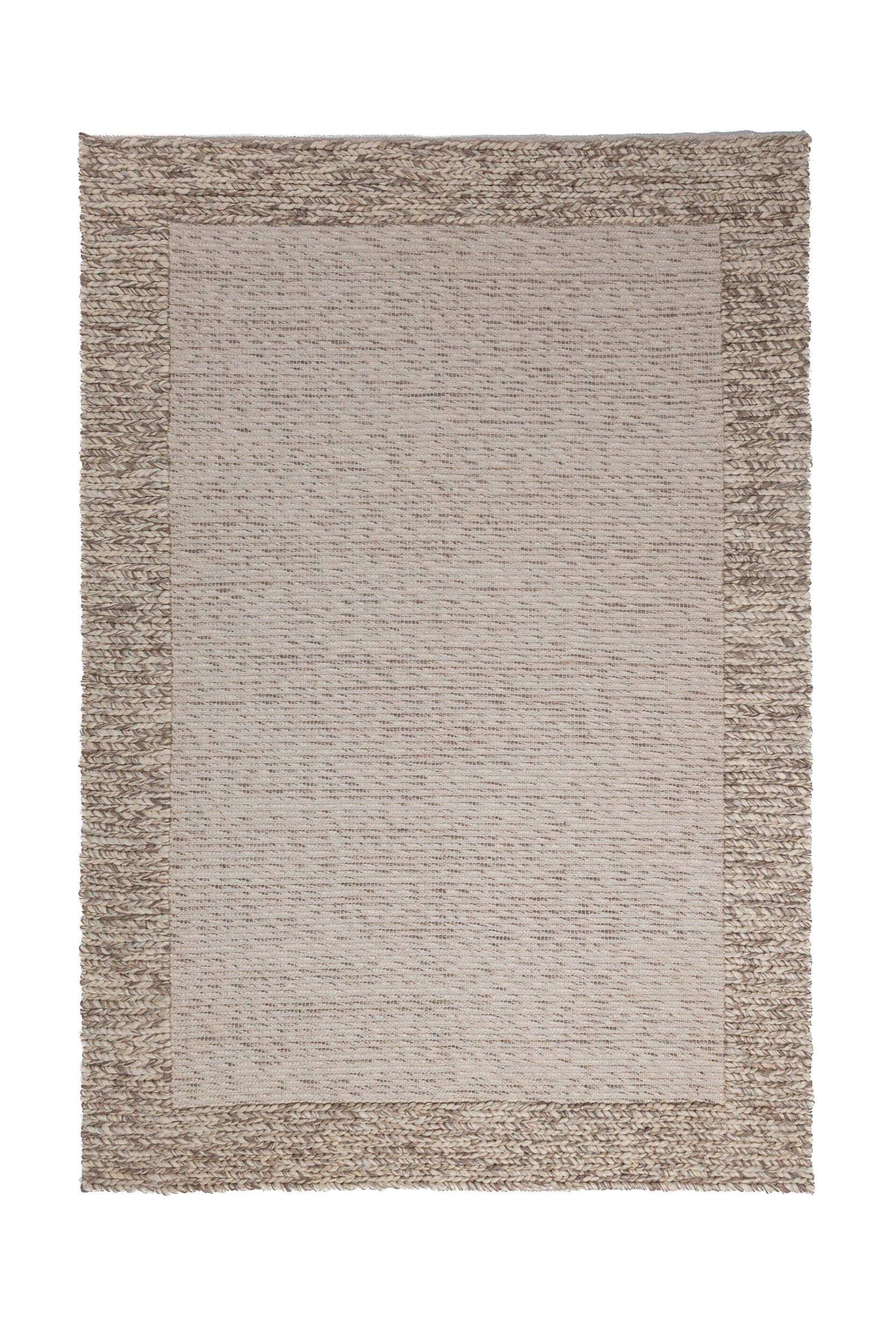 Rue Plait Tapis Neutre En Mélange De Laine - Naturel Foncé