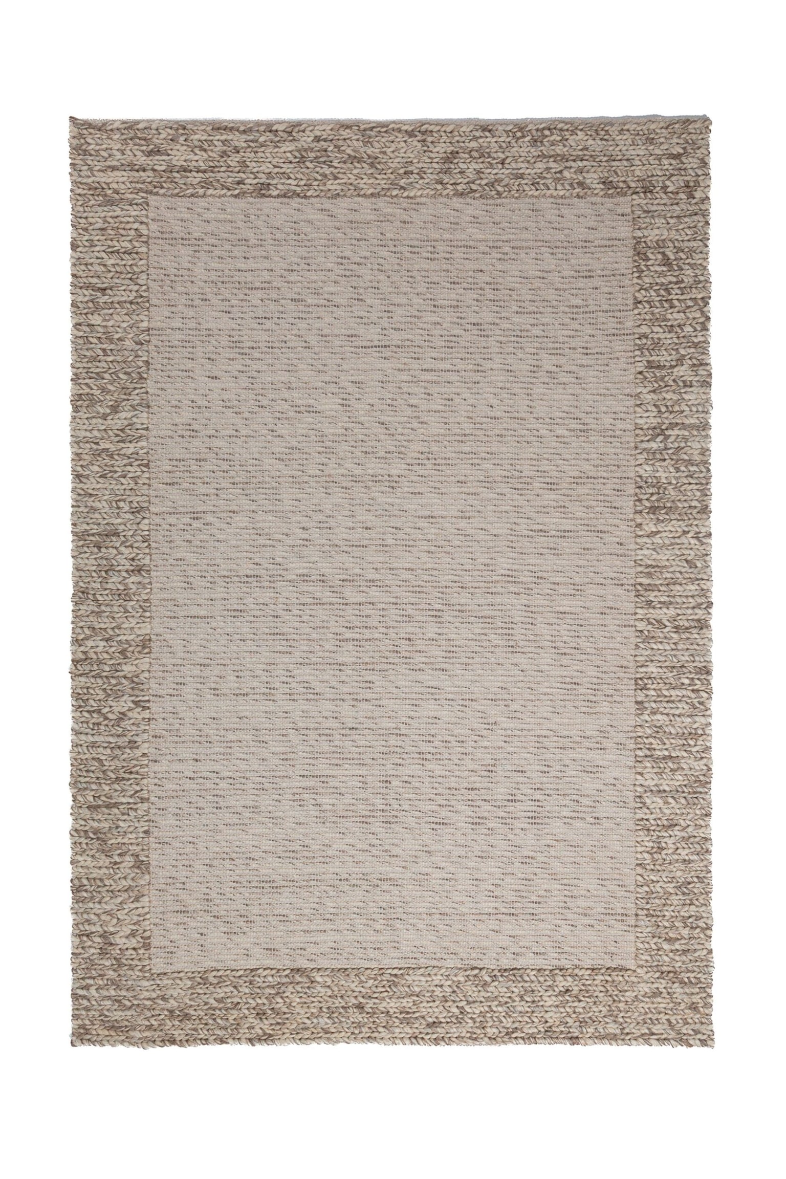 Rue Plait Tapis Neutre En Mélange De Laine - Naturel Foncé - 1