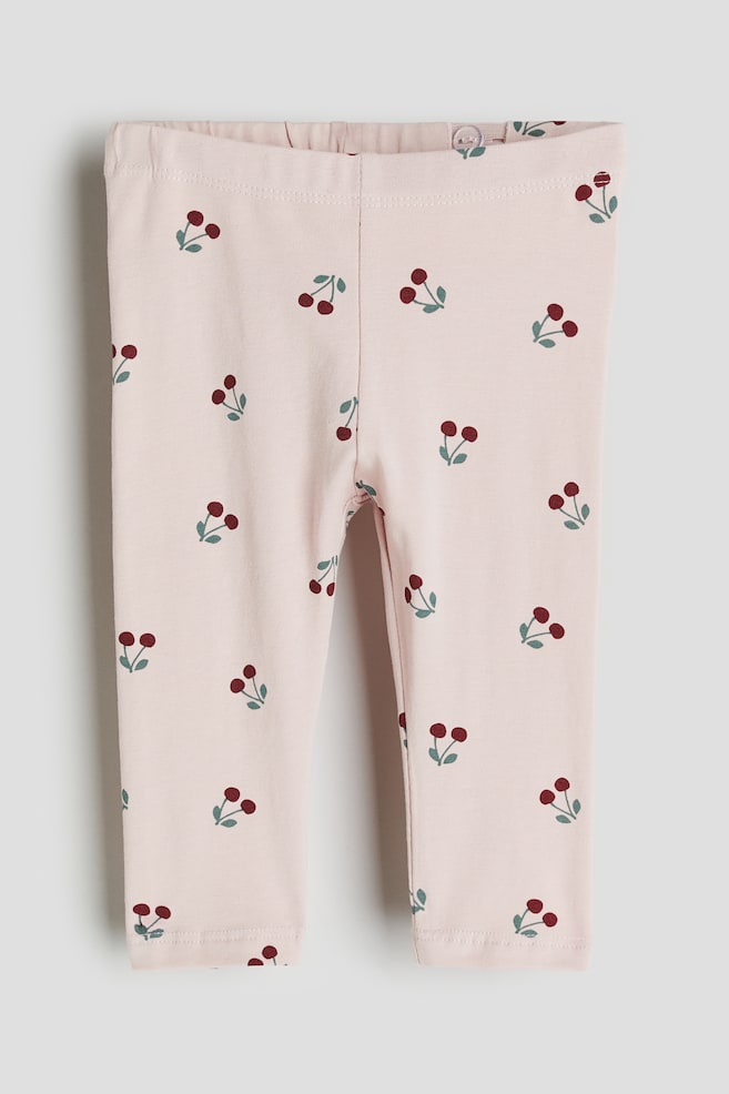 Cotton leggings - Light pink/Cherries/Cream/Strawberries - 1