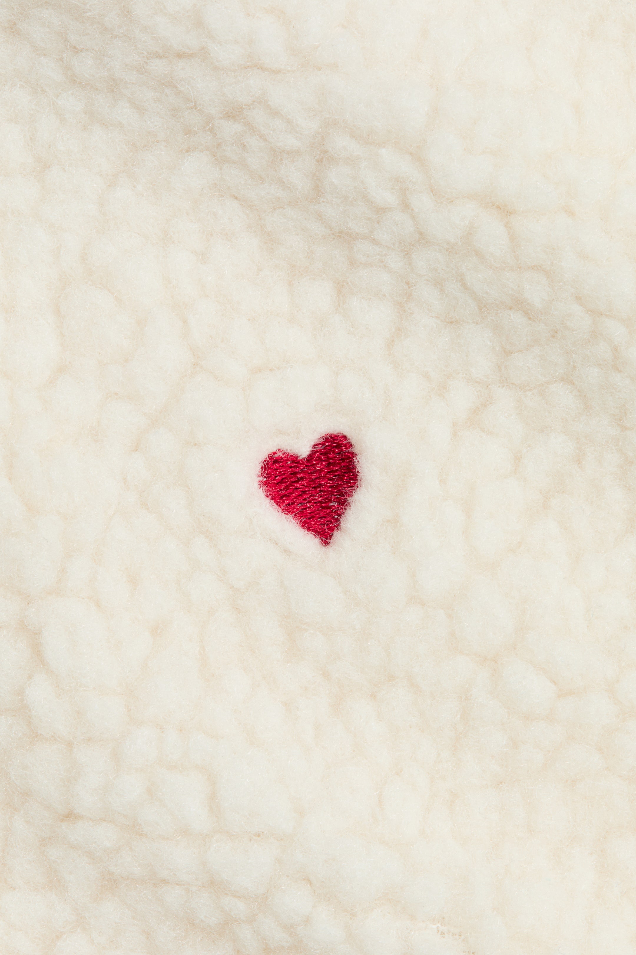 View larger image: Printed teddy jacket - Light beige/Hearts - Kids | H&M GB 2