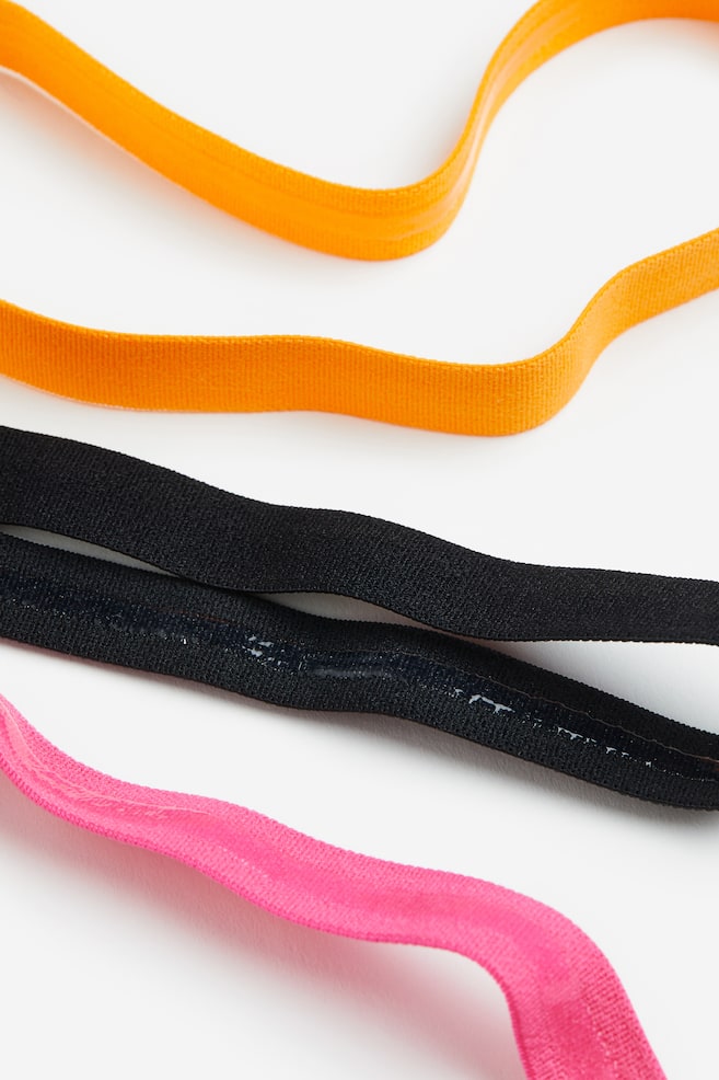 3-pack sporty hairbands - Pink/Orange/Black - 2