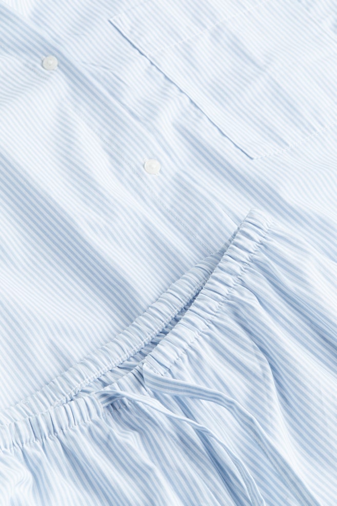 Pyjama shirt and bottoms - Blue/Striped/Blue/Striped - 6