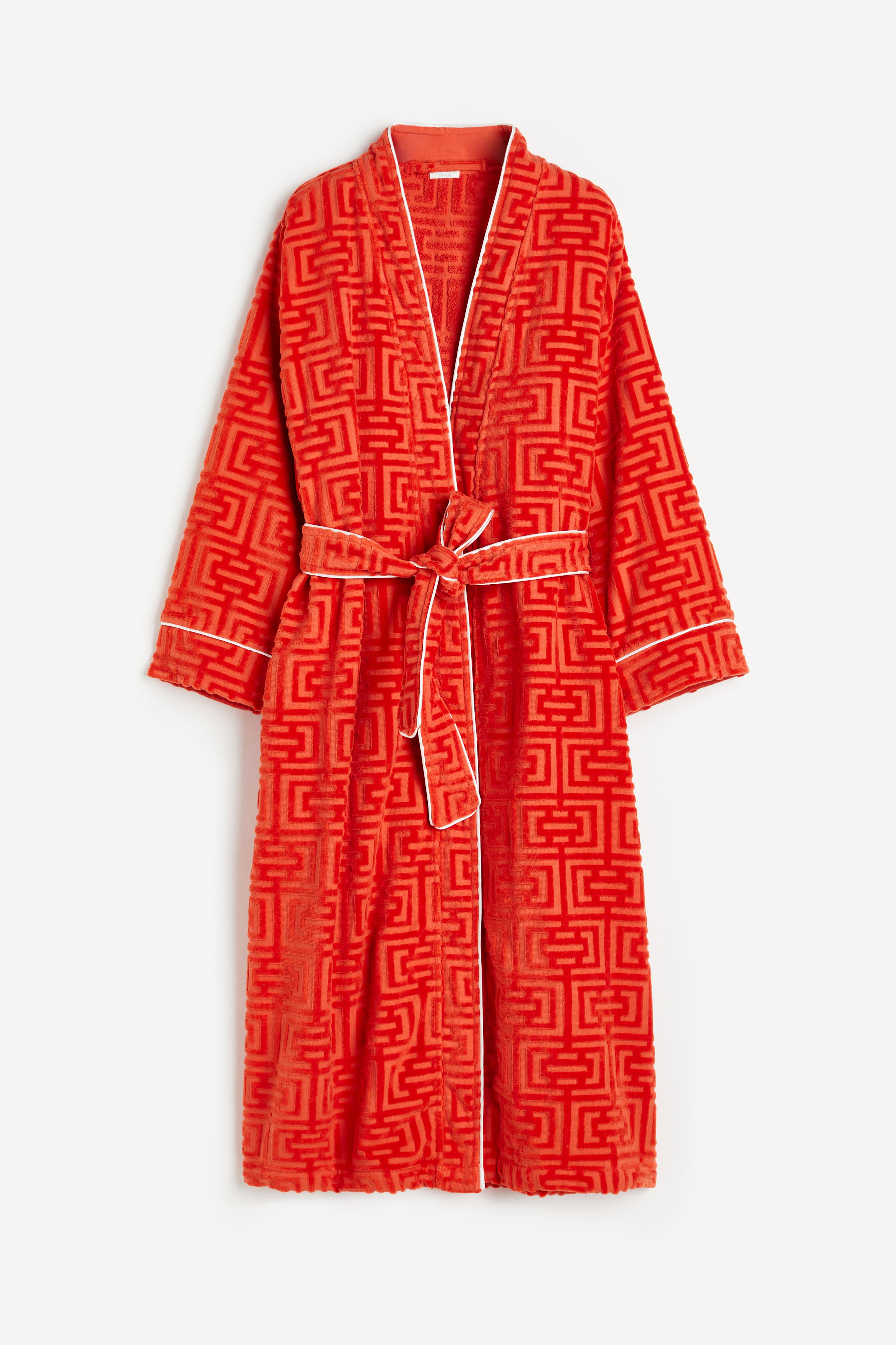 Jacquard patterned Bathrobe