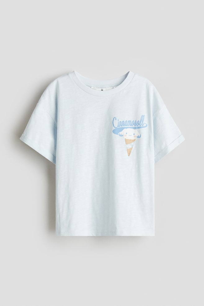 T-shirt oversize z nadrukiem - Jasnoniebieski/Cinnamoroll - 1