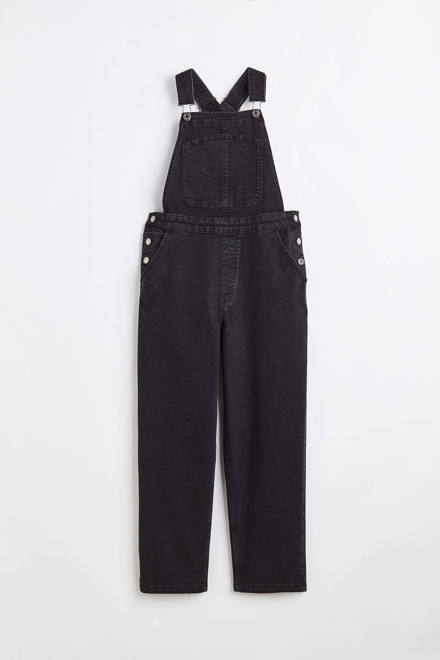 Denim Dungarees - Black - 1