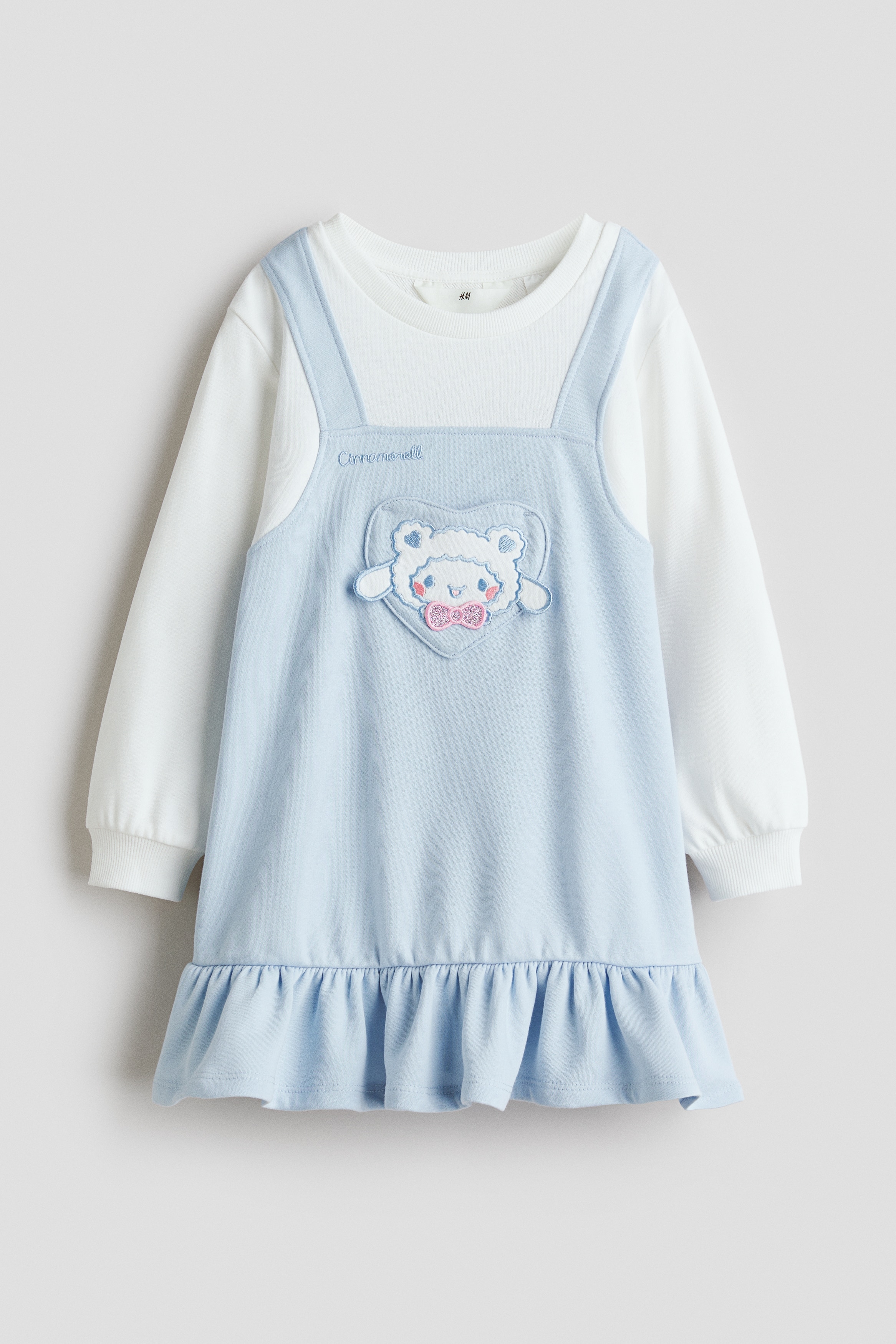 デザインスウェットワンピース - ライトブルー／シナモロール/ライトパープル／クロミ/ブラック／クロミ