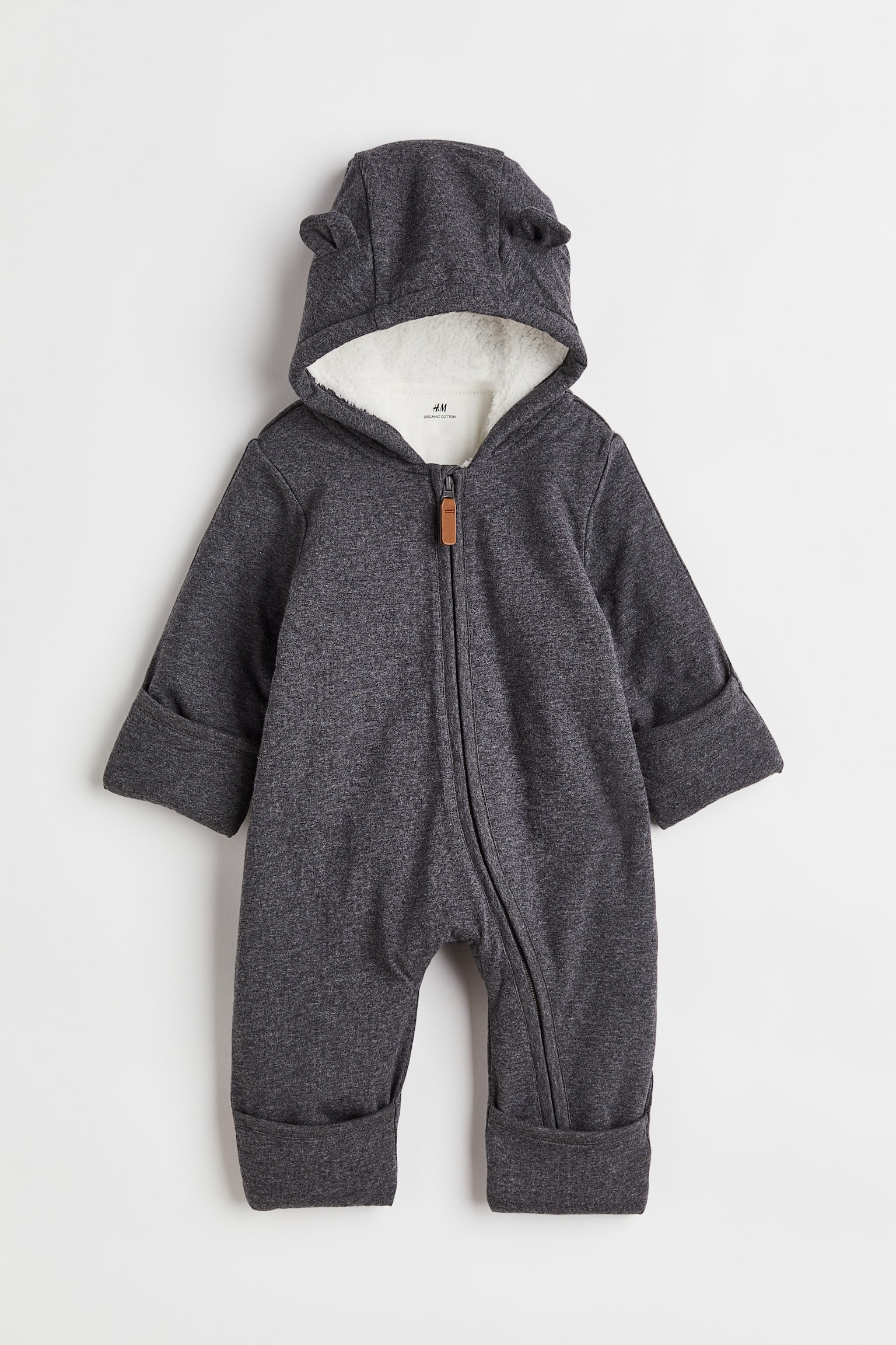 Hooded all-in-one suit - Dark grey marl - 1