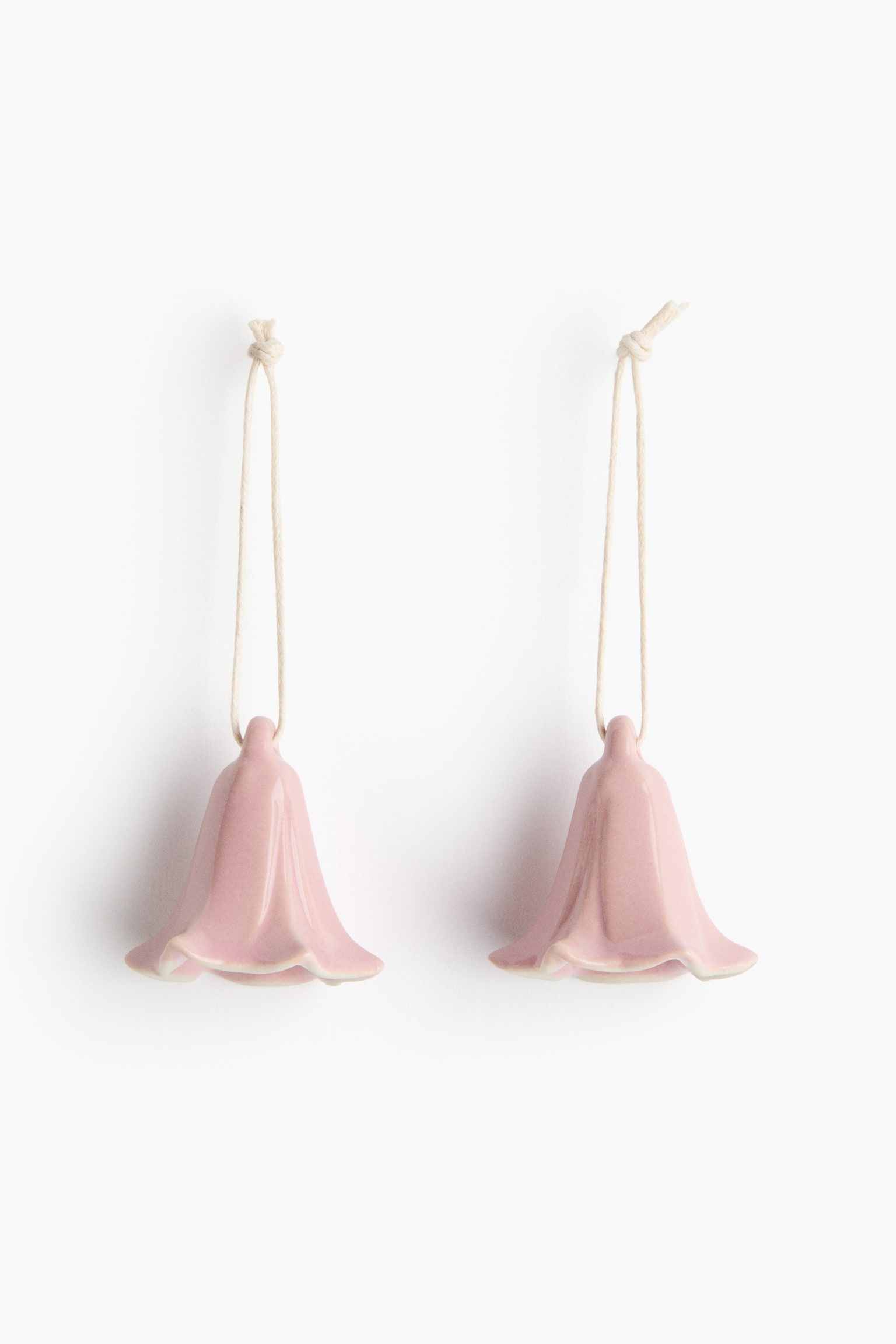 2-pack stoneware Easter decorations - Light dusty pink/Light yellow/White - 1