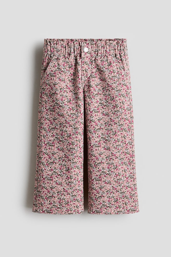 Daisy Wide Leg Paper-Bag Jeans - Dusty pink/floral/Light denim blue/Denim blue/Denim blue/Gray/Light pink/Denim blue/Light beige/floral/Light pink/Denim gray - 1