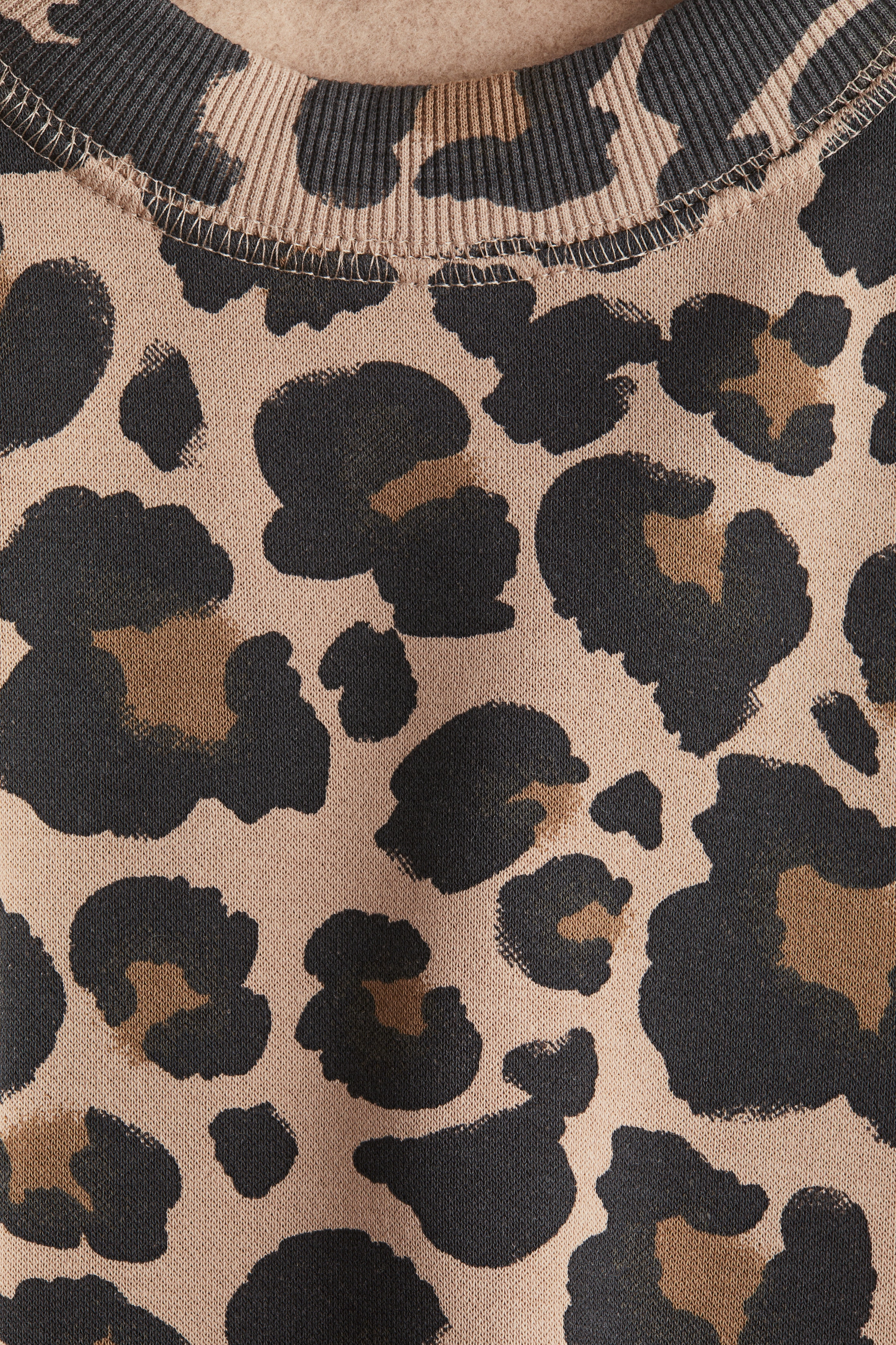 Sweatshirt with Motif - Beige/leopard print - Kids | H&M US