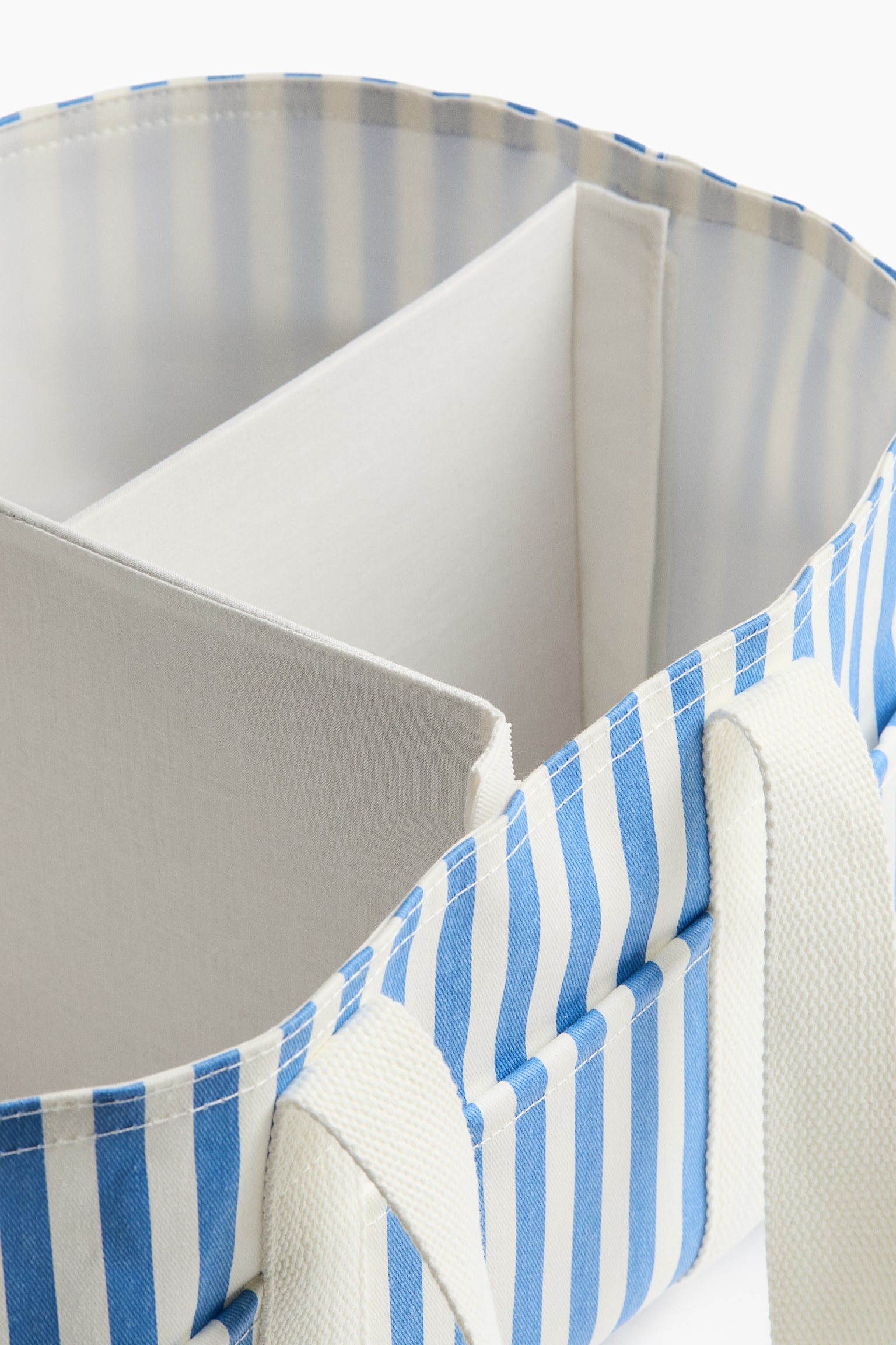 Cotton twill nappy caddy-Blue/Striped - 4