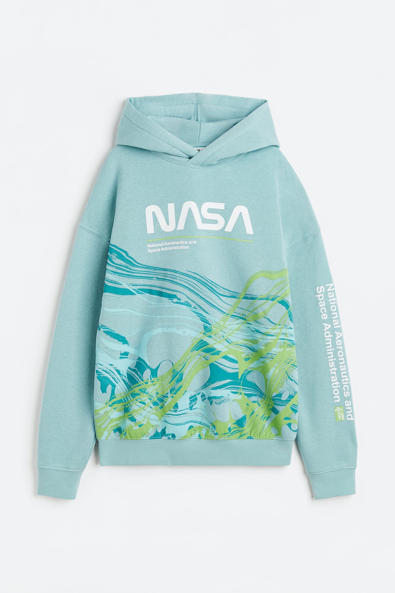Print Hoodie Light turquoise/NASA Kids H&M AU