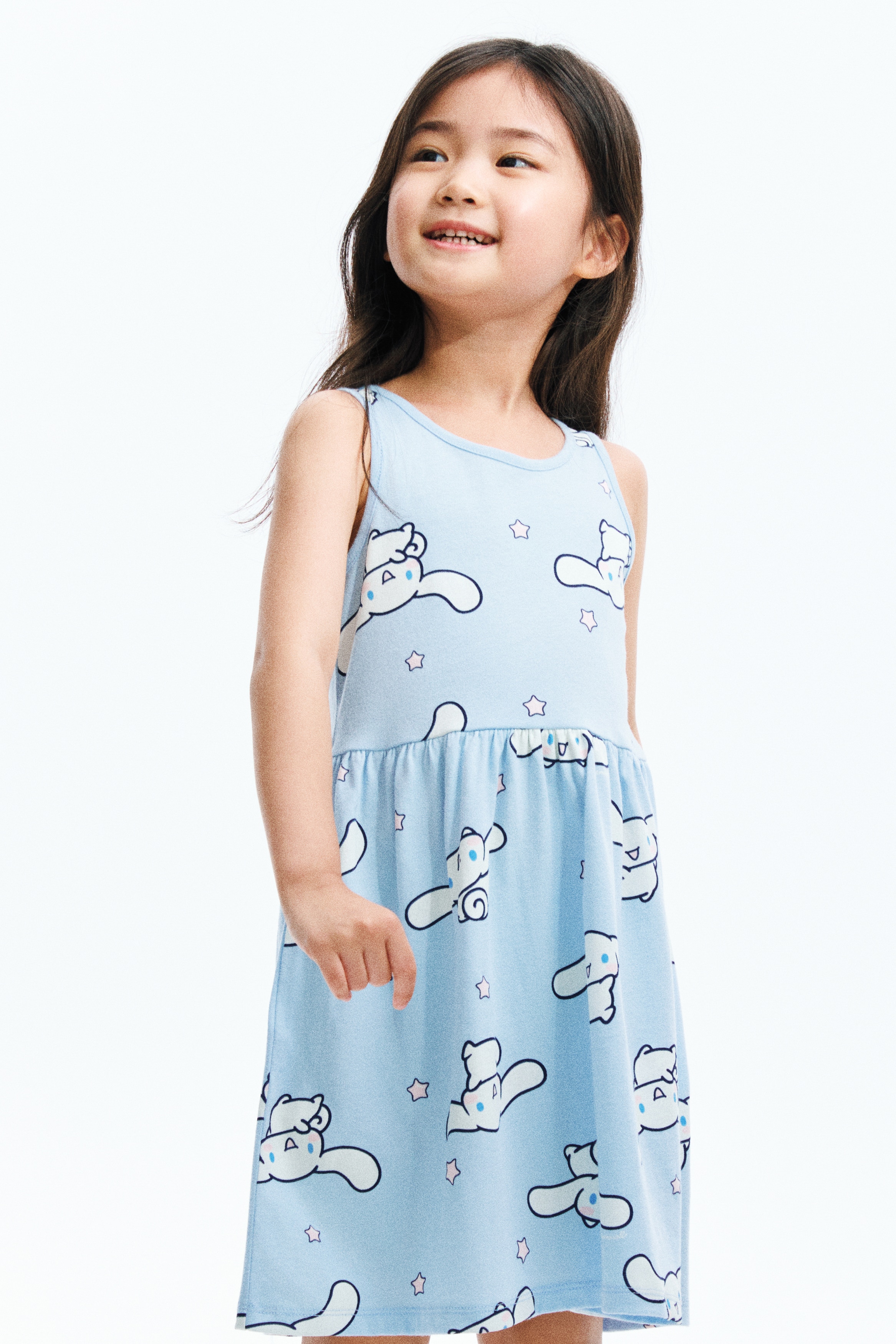 Printed cotton dress - Light blue/Cinnamoroll