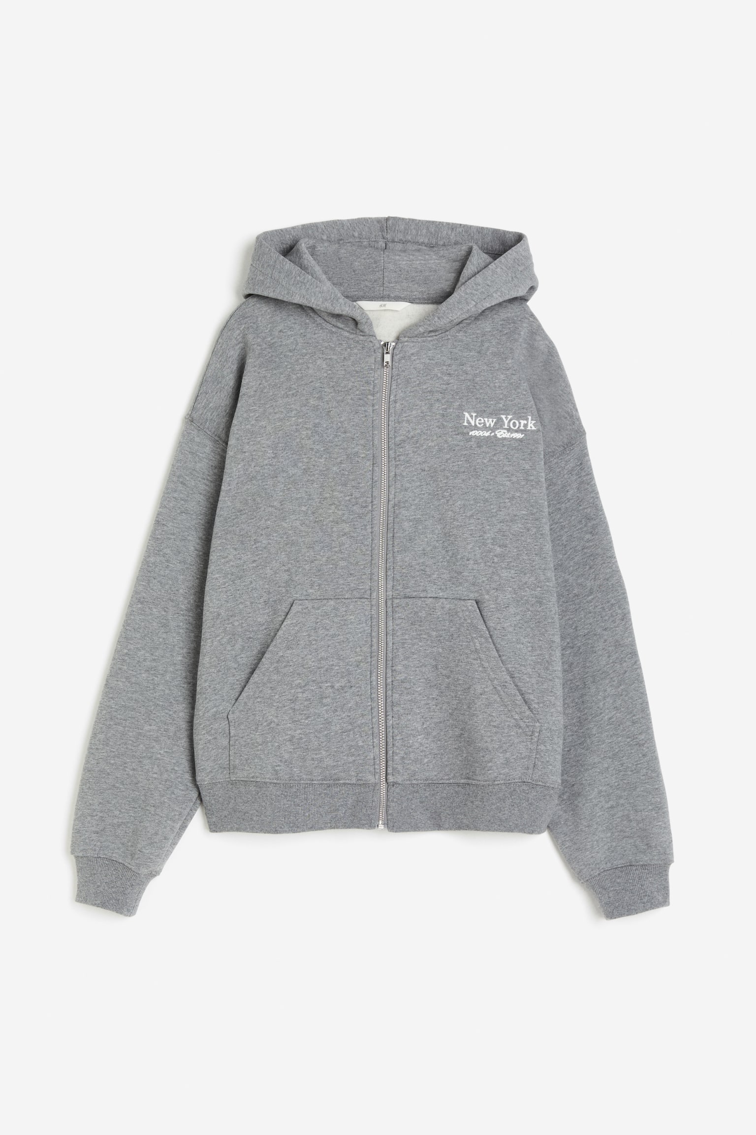 Text Design Hoodie - Grey marle/New York - 1