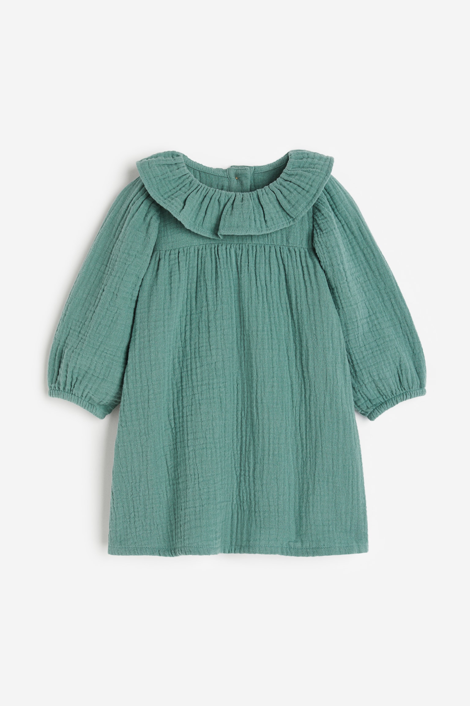 Cotton dress - Dusty green - 1